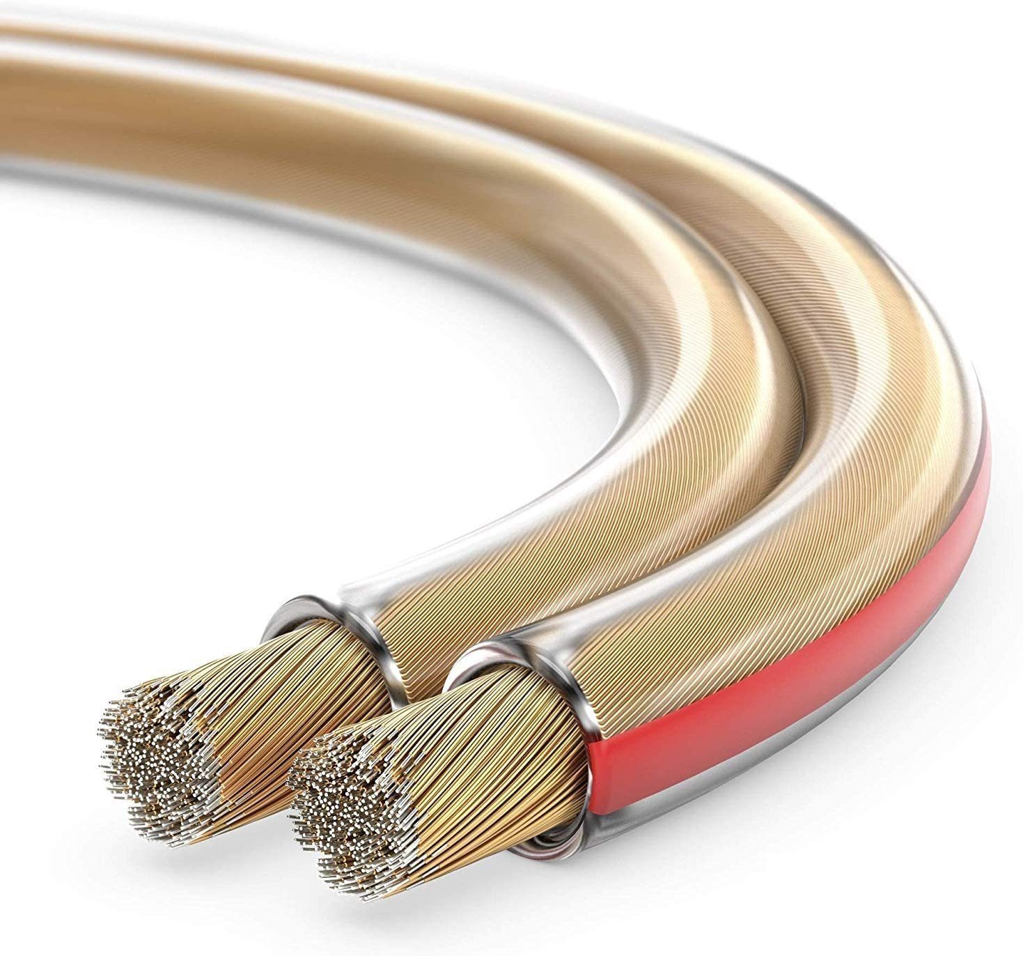 sonero Lautsprecherkabel 2x0,75mm², CCA 20,0m, transparent Audio-Kabel