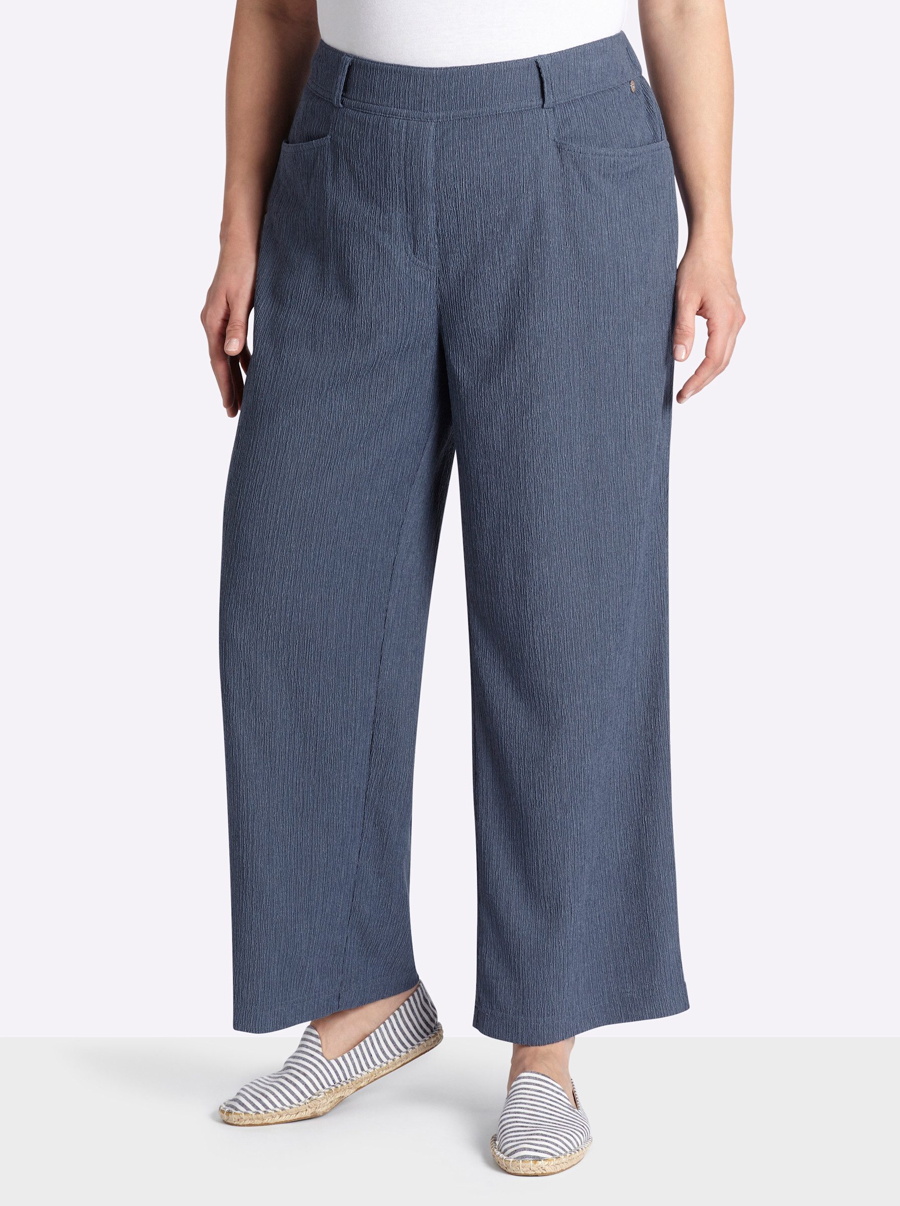 Sheego Jerseyhose Hose lang normal