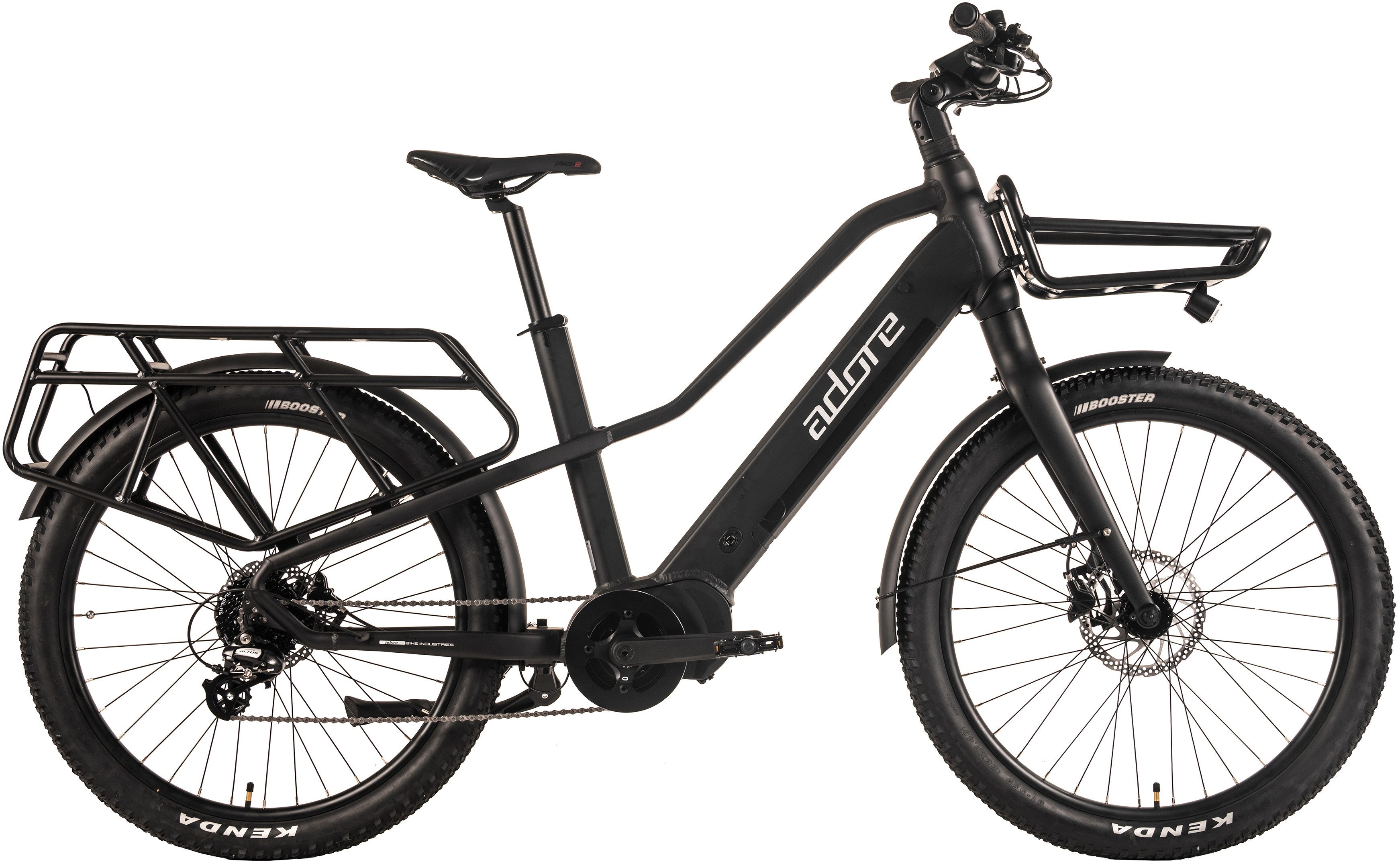 Adore E-Bike Lastenrad 28" Alu Urban E-Bike CX-501 Mittelmotor 85NM / 15Ah Schwarz matt, 8 Gang Shimano Altus Schaltwerk, Kettenschaltung, Mittelmotor, 540 Wh