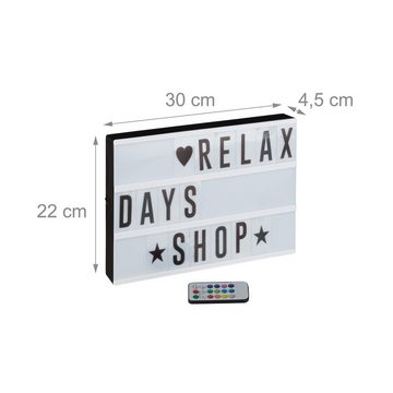 relaxdays LED Dekolicht Lightbox mit Farbwechsel