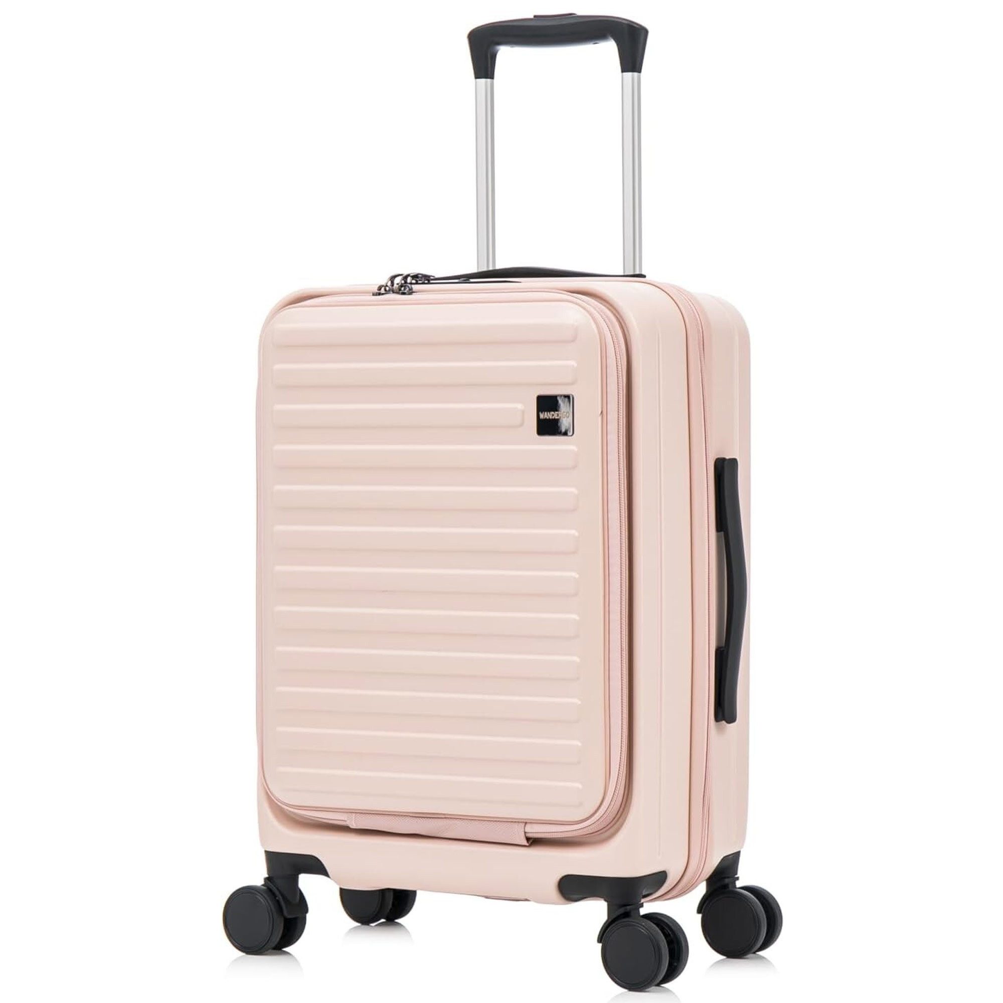 MS-Point Handgepäck-Trolley Handgepäck Koffer Rosa, 4 Rollen