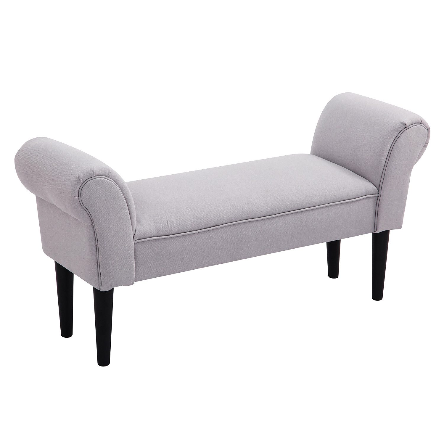HOMCOM Polsterbank Sitzbank mit Segelstoff, Armlehne Flurbank mit Holzrahmen (Bettbank, 1-St., Sitzottomane), Grau, 102 x 36 x 51 cm. Reduzierter Preis € 57,90. Unverbindliche Preisempfehlung € 125,90