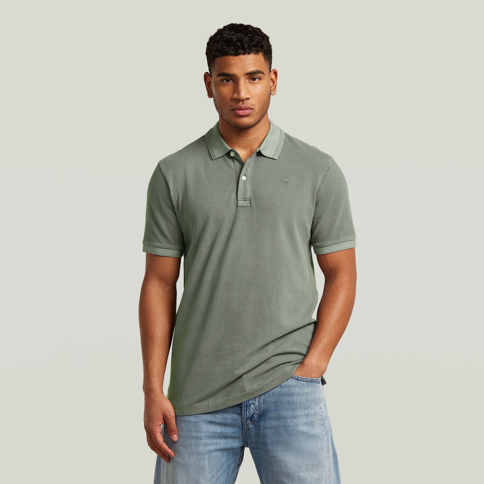 G-STAR Poloshirt Dunda Slim Fit Logostickerei auf der Brust