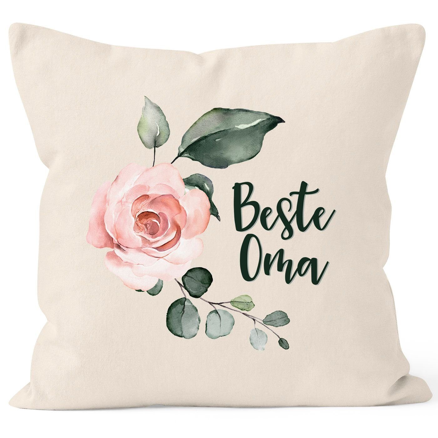 MoonWorks Dekokissen Kissen-Bezug Beste Oma Geschenk Watercolor Kissen-Hüll günstig online kaufen
