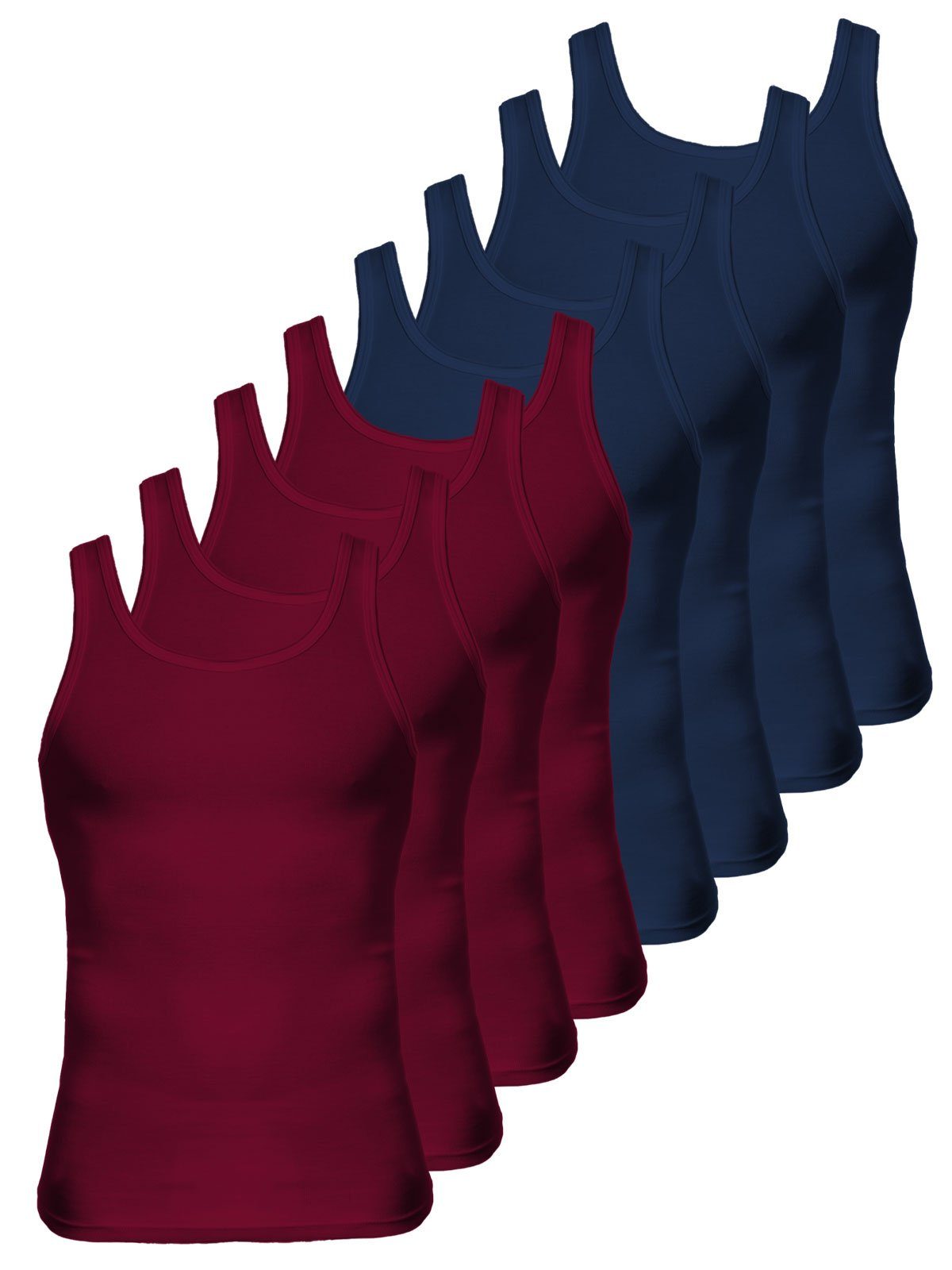 KUMPF Achselhemd 8er Sparpack Herren Unterhemd Bio Cotton (Spar-Set, 8-St) - navy rubin