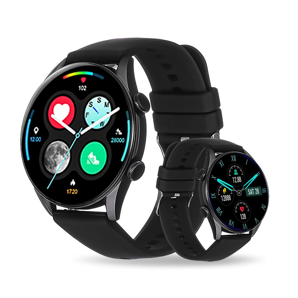Smartwatch Damen mit Telefonfunktion, HD Voll Touchscreen Smartwatch