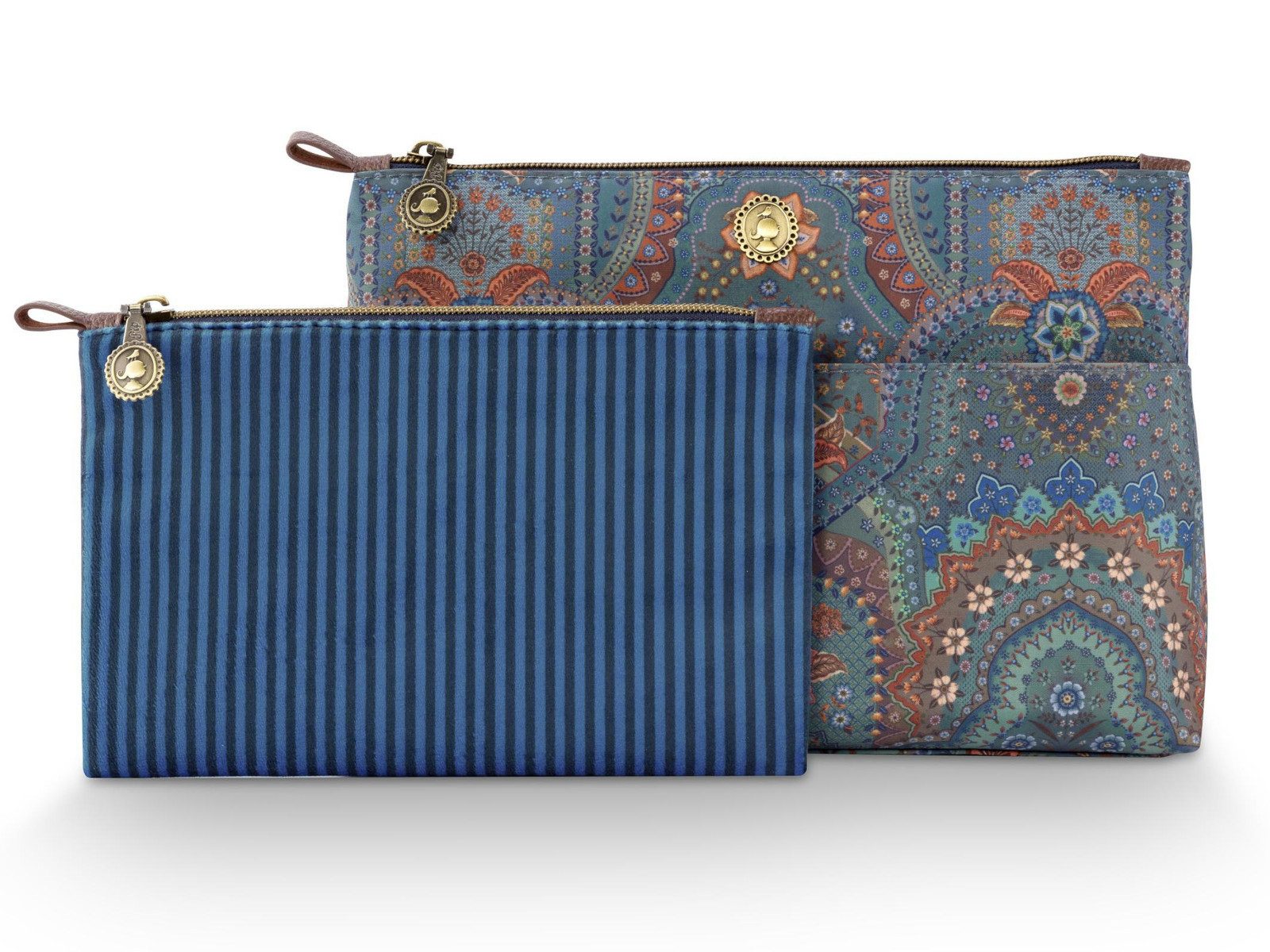 PiP Studio Kosmetiktasche Caryn Kosmetiktasche Combi Jabali blau 26cm