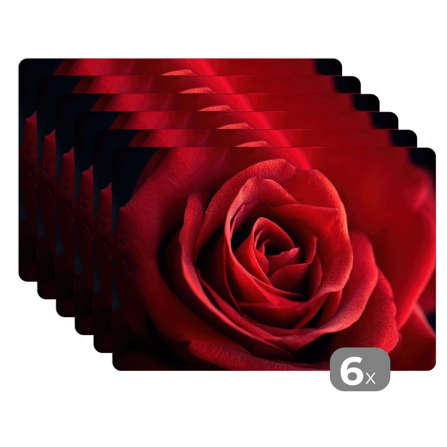 MuchoWow Platzset Rot - Rose - günstig online kaufen