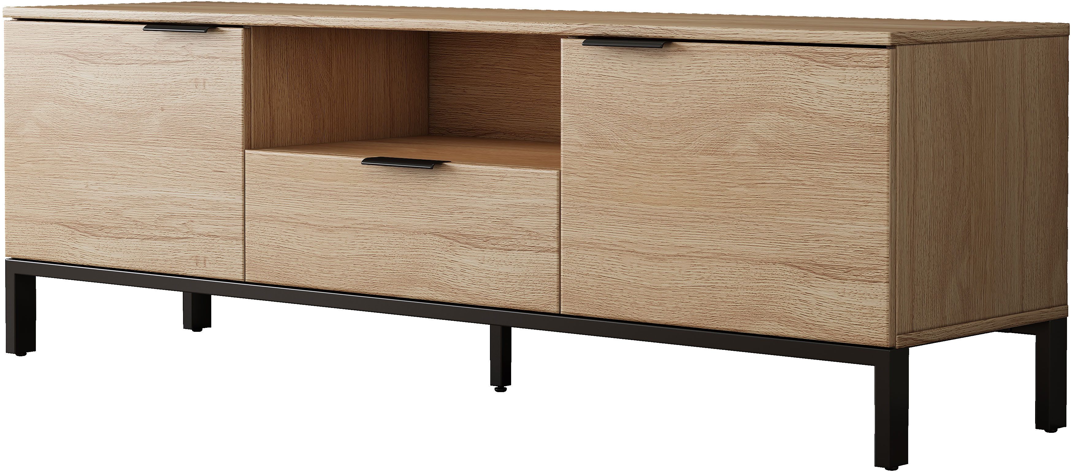 OTTO home TV-Board Jorinde, Melaminoberfläche, flexibler Stauraum und robustes Metallgestell. Reduzierter Preis € 149,99. Unverbindliche Preisempfehlung € 299,99