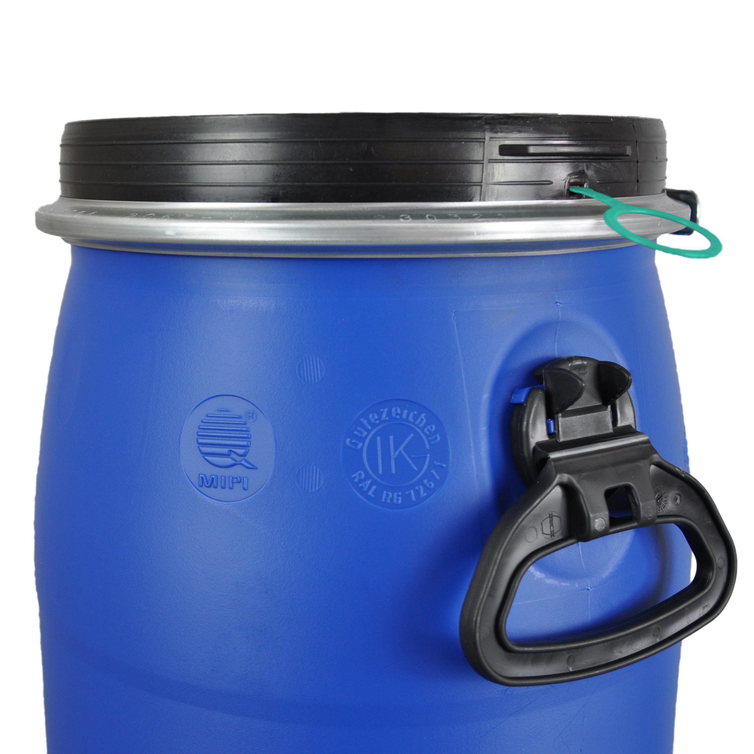 Plasteo Regentonne 30 Liter Deckelfass Lebensmittelecht FDA-zugelassen Kunststofffass, 30 l, FDA Zulassung