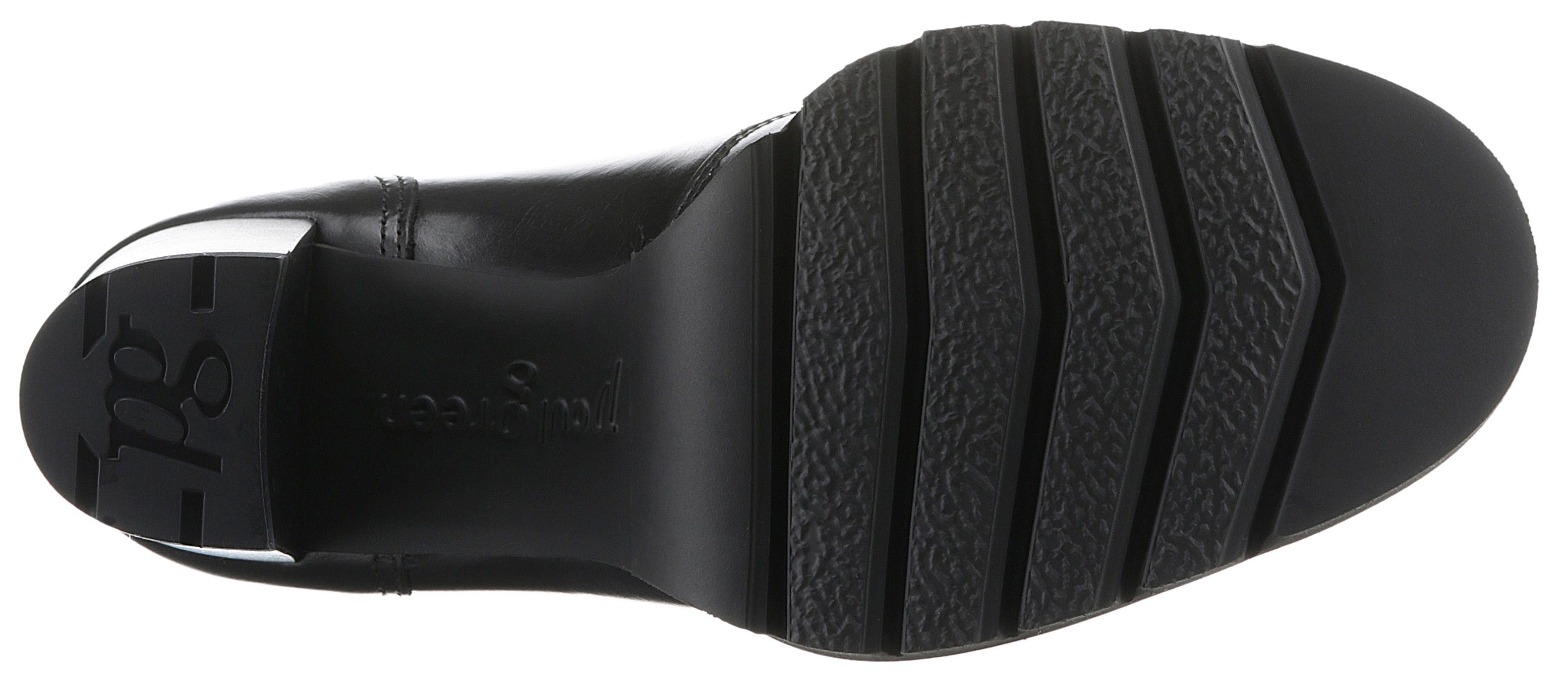 Stretcheinsatz Schwarz seitlichen Hochfrontpumps Paul Green mit (17001698)