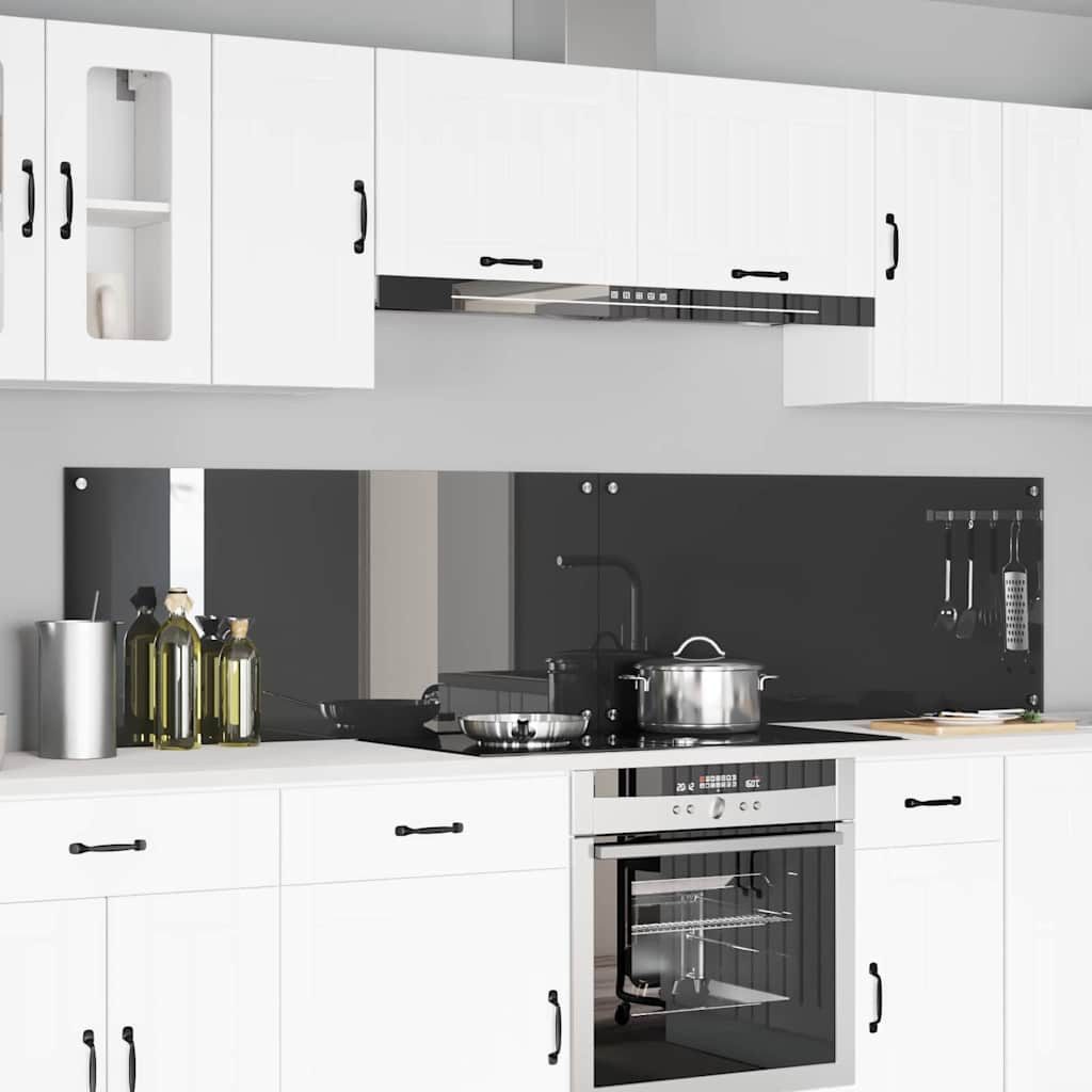 vidaXL Küchenrückwand Küchenrückwand 2 stk. Dunkelgrau 110 x 50 cm Gehärtetes Glas, (2-tlg)