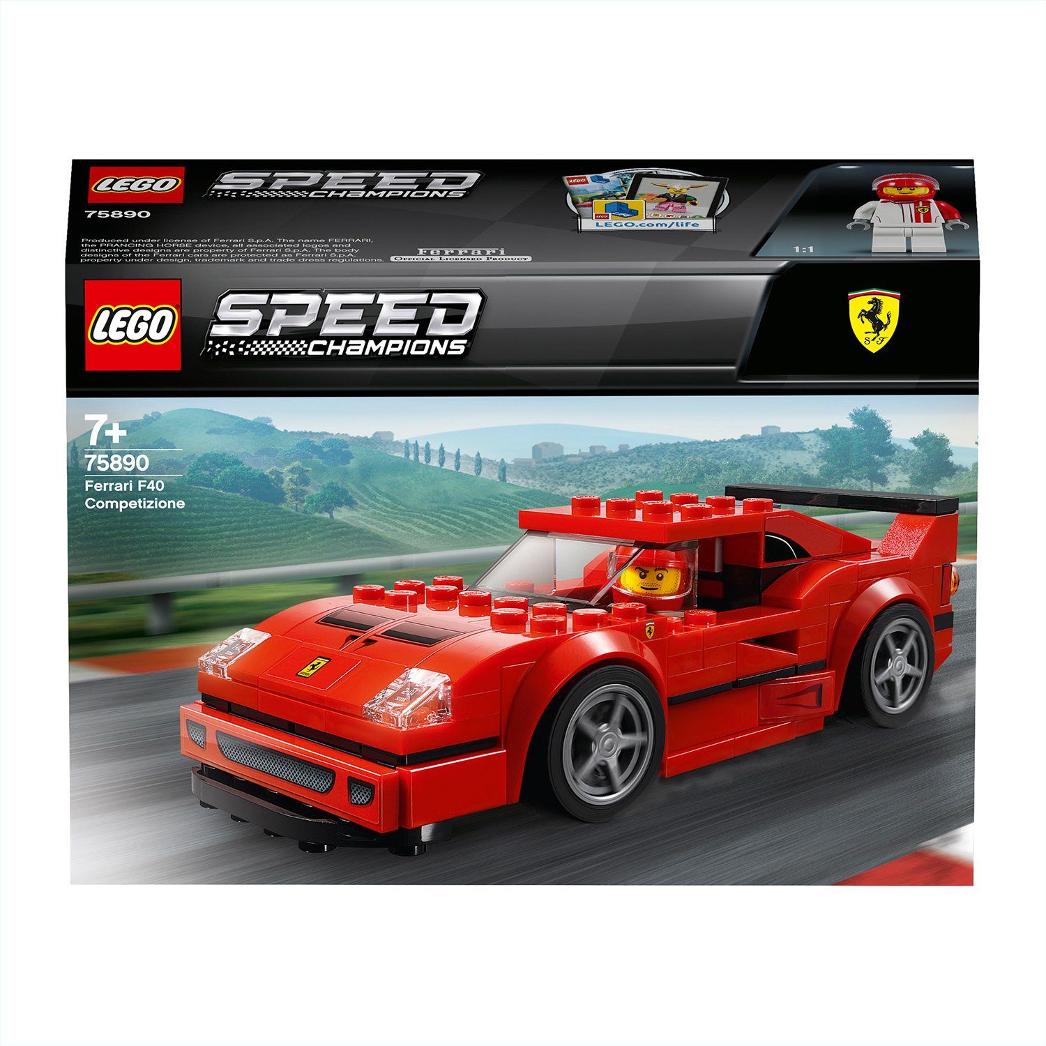 LEGO® Konstruktionsspielsteine LEGO® Speed Champions - Ferrari F40 Competizione, (Set, 198 St)