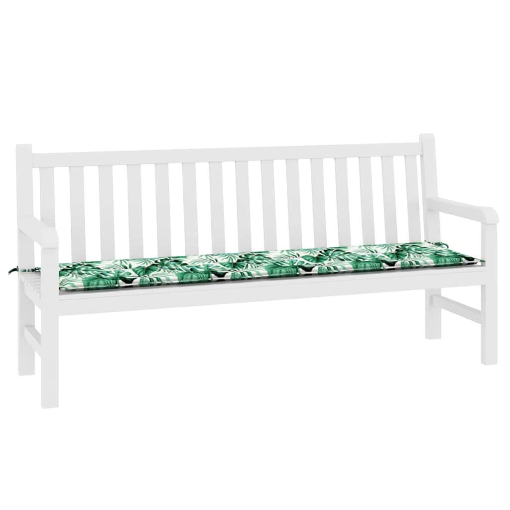 vidaXL Sitzauflage Gartenbank-Kissen Floral Grün 180 günstig online kaufen