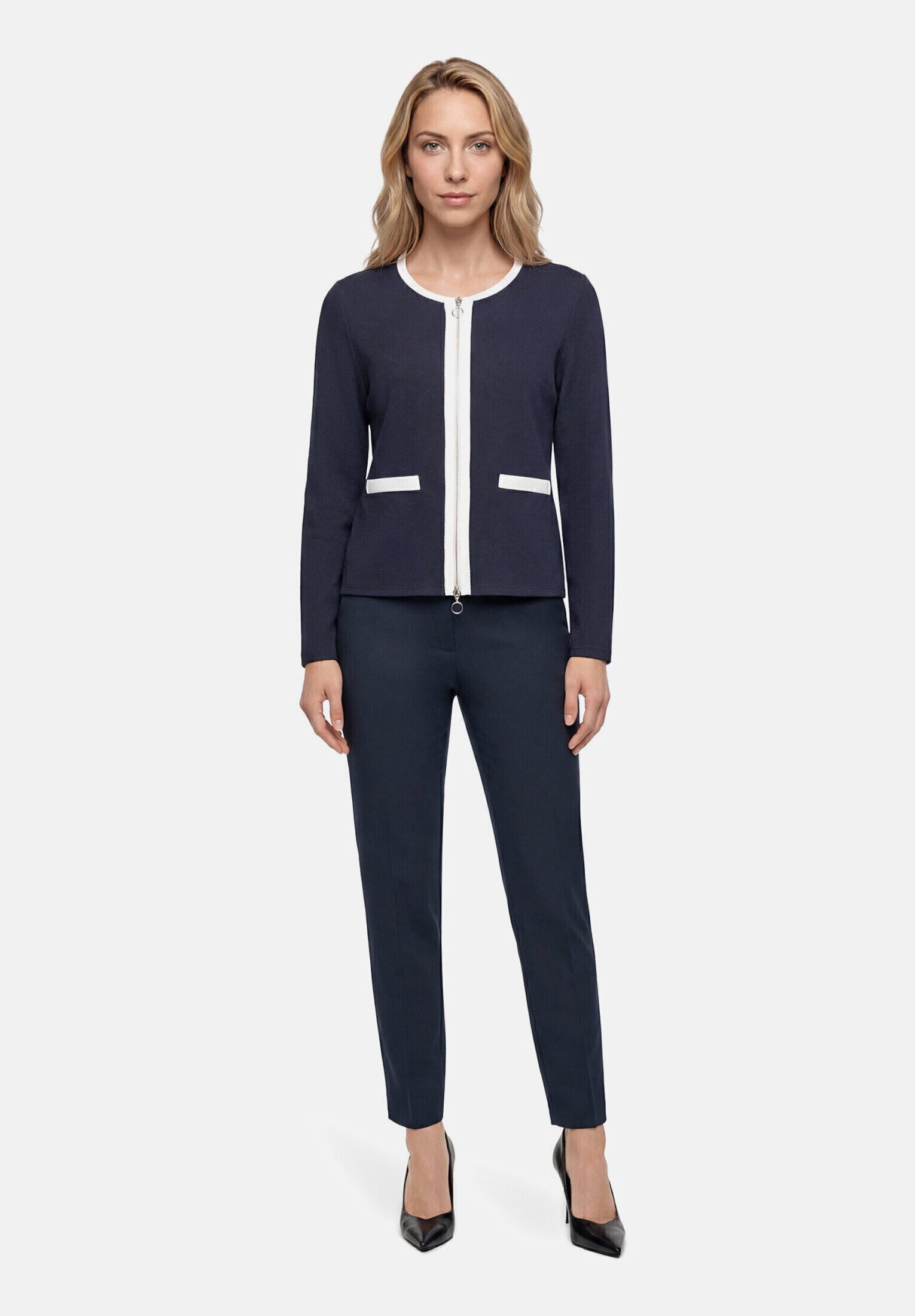 Betty Barclay Sweatjacke Damen mit Struktur Materialmix
