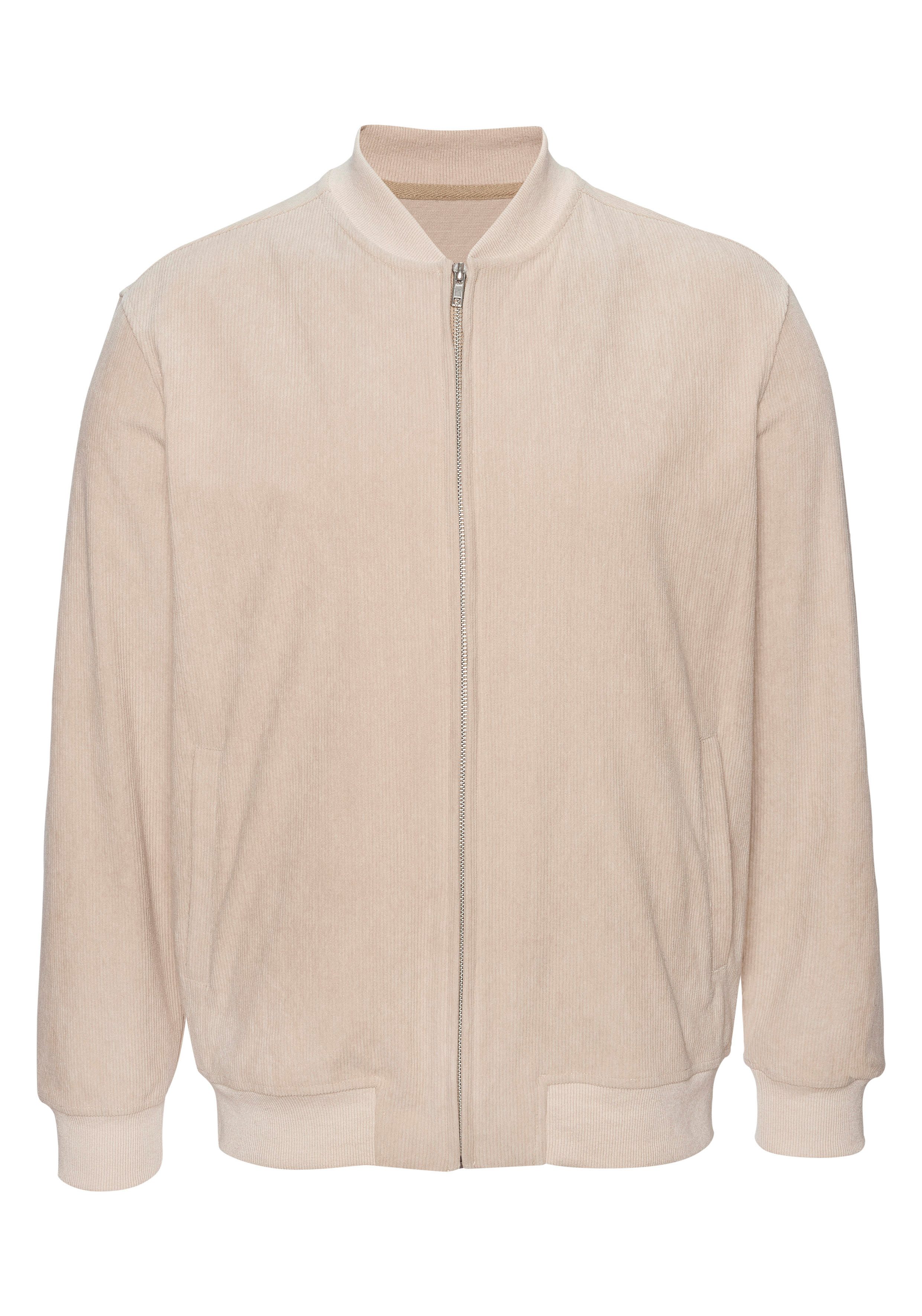 H.I.S Cordjacke - Blouson mit Reißverschluss, Pilotenjacke / Übergangsjacke aus Cord, regular fit