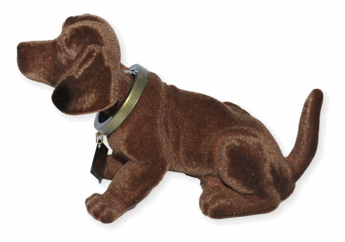 Rakso Oskar Schneider GmbH Dekofigur Orginal Wackel Dackel Figur Hund Wackelfigur H 10 cm mit Wackelkopf