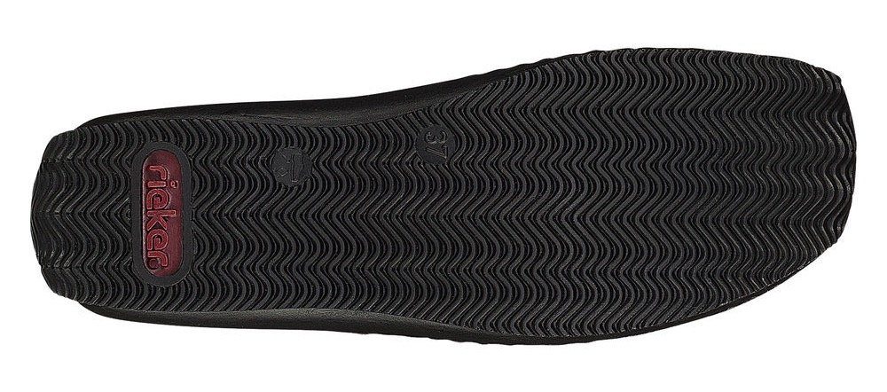 Rieker Slipper Freizeitschuh, Komfortschuh mit strukturiertem Obermaterial