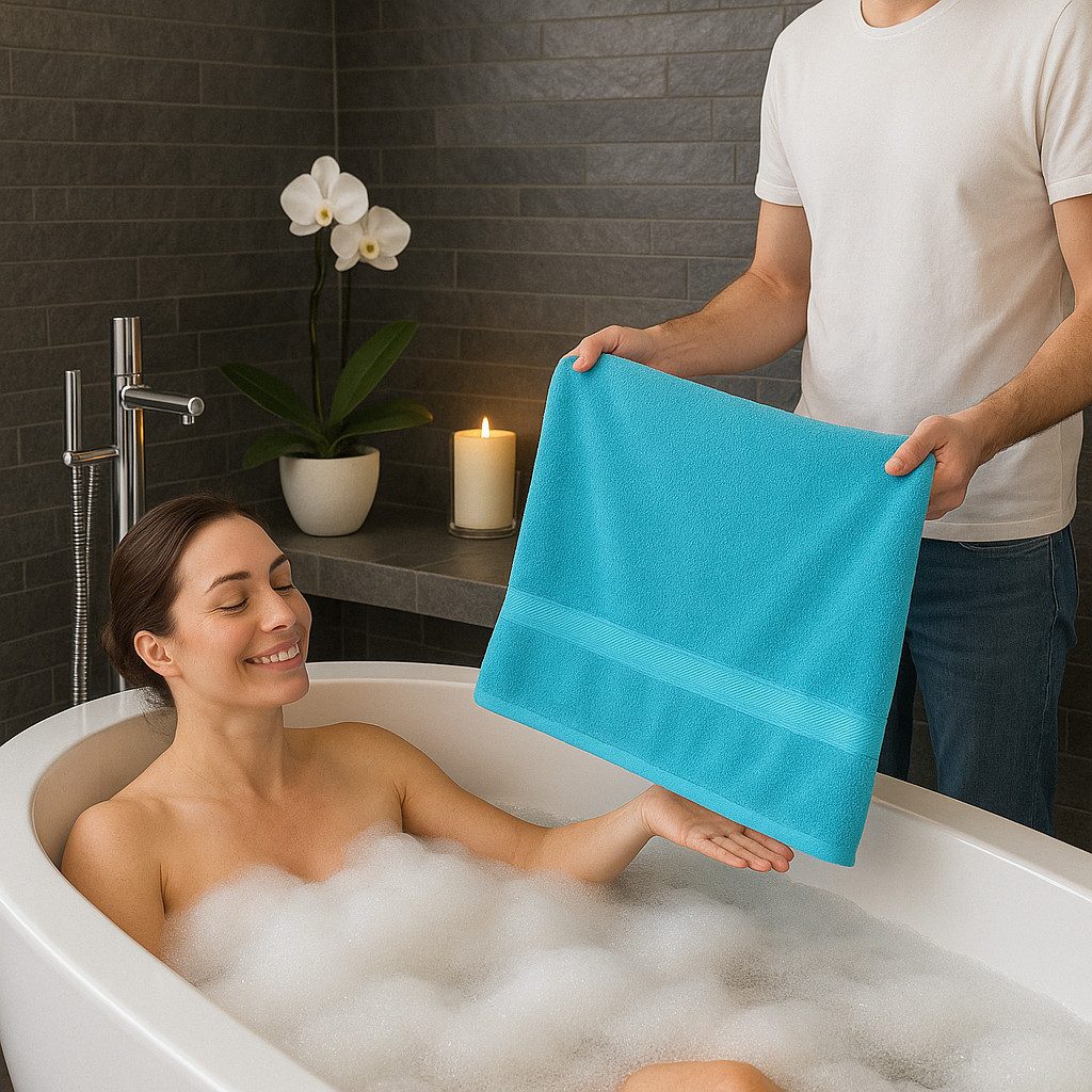 Betz Duschtücher 6 Stück Premium Größe 70x140 cm, Baumwolle (Set, 6-St), Farbe türkis