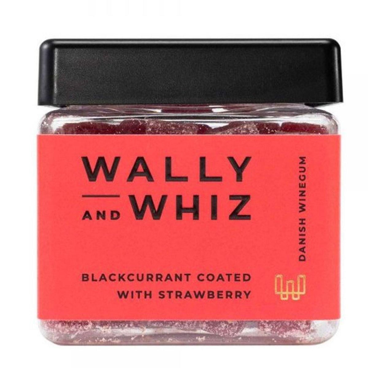 Wally & Whiz Süßigkeit Weingummi Schwarze Johannisbeere umhüllt von Erdbeere (140g)
