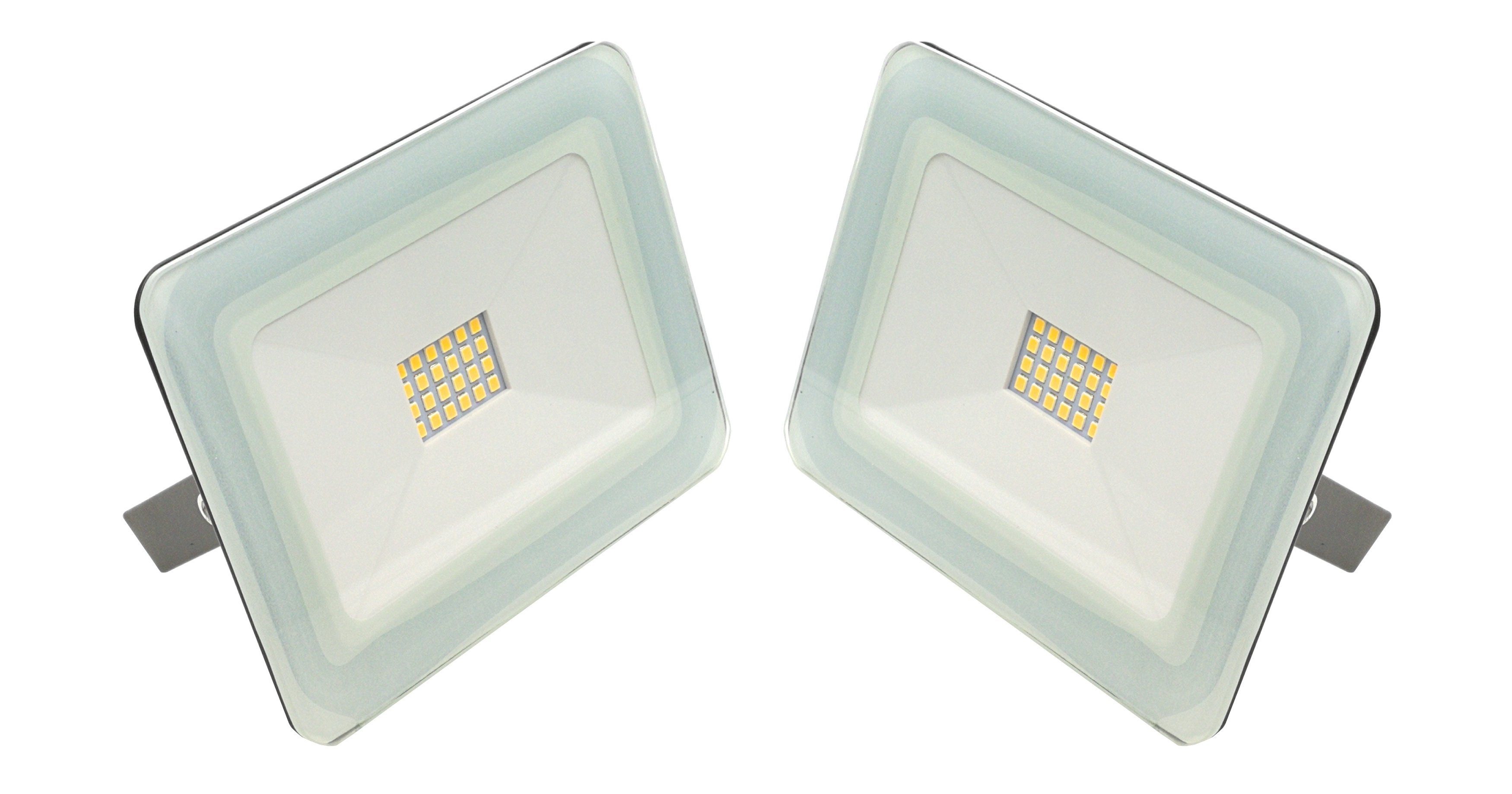 TRANGO LED Außen-Wandleuchte, 2er Pack IP65-206DC 20 Watt IP65 12/24 Volt DC - 6000K Tageslichtweiß (kaltweiss) LED Fluter - Flutlicht - Точечні ліхтарики - Camping Прожектори, Arbeitslicht - Ladeflächenstrahler - Arbeitsleuchte