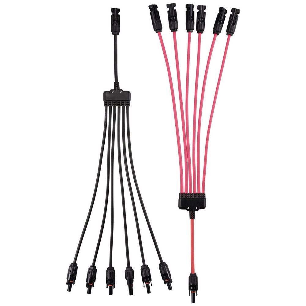 Thumbnail - TRU COMPONENTS Rundstecker Je 1x Verteiler Y Solarstecker Stecker auf 6x Buchse + Buchse auf 6x S, TC-12195672
