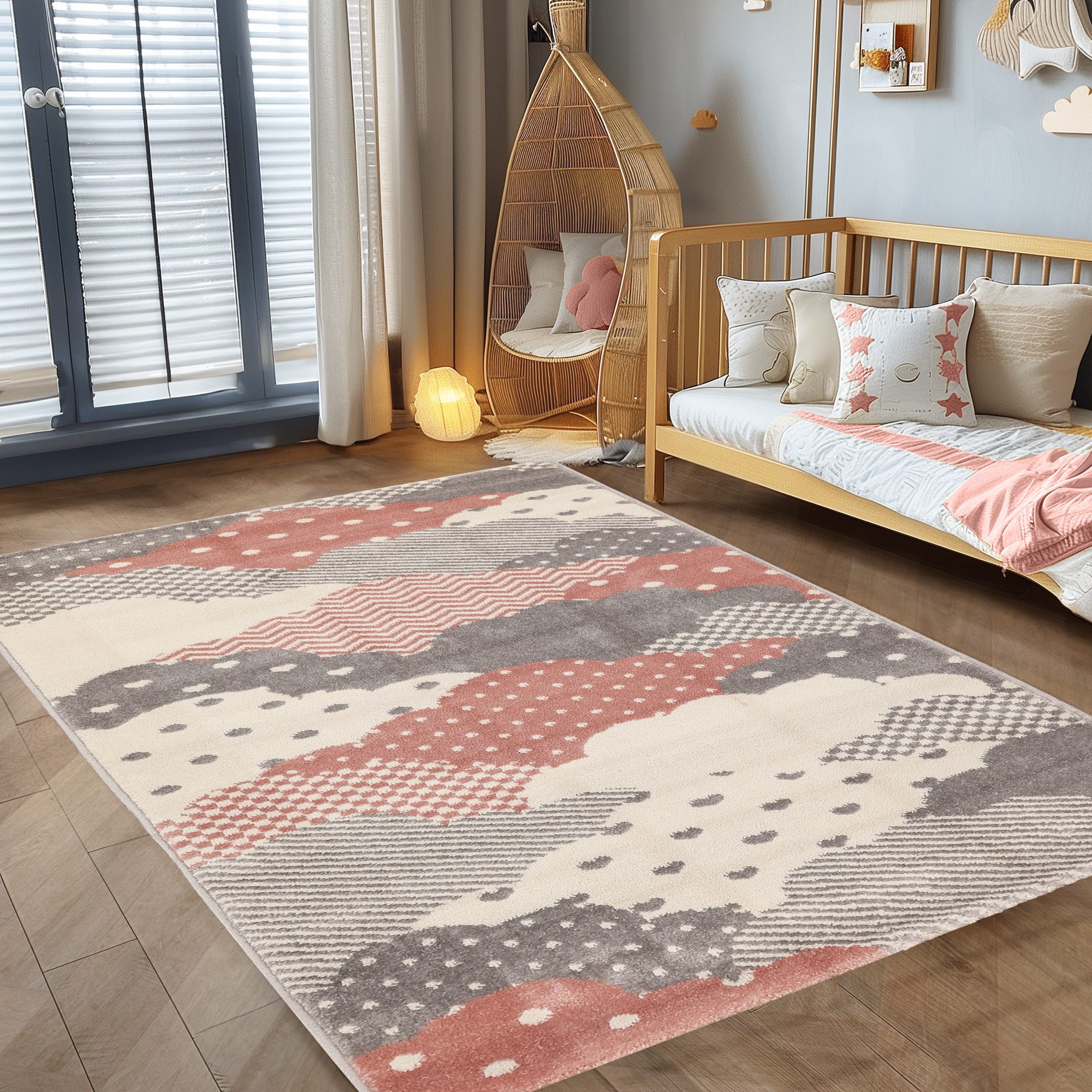 Carpettex Kinderteppich Wolken Design, Läufer, Höhe: günstig online kaufen