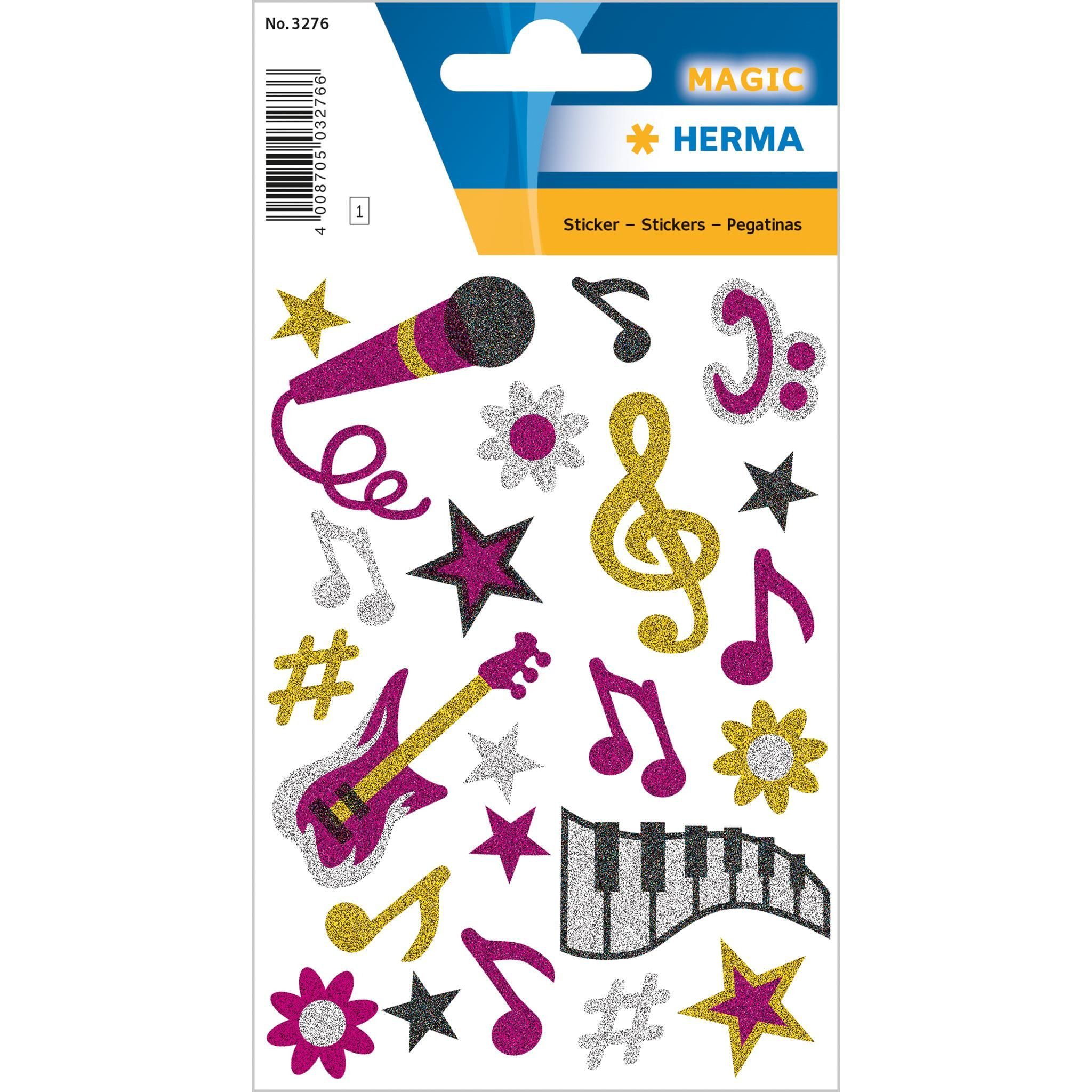 HERMA Sticker Herma Sticker MAGIC Musik glittery 1 Bl