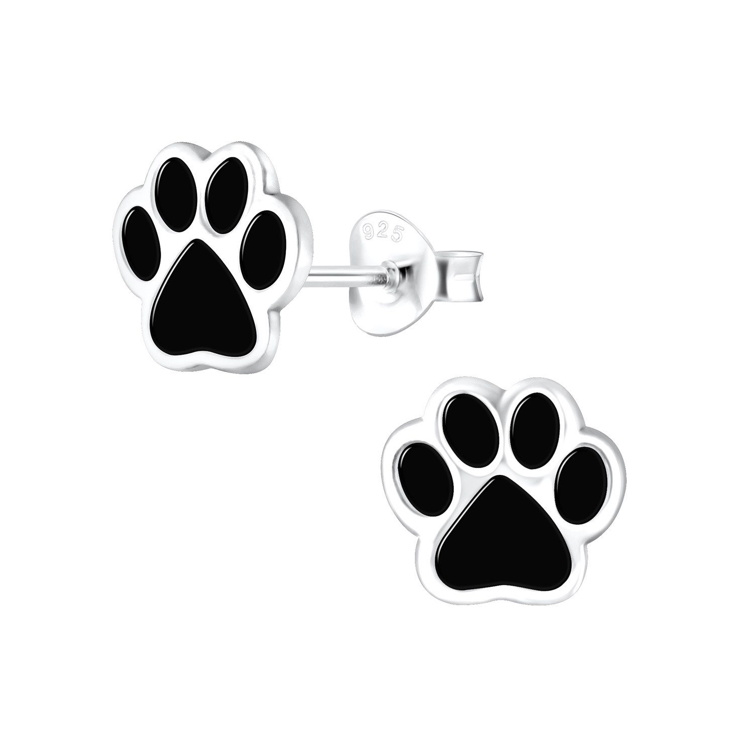 Ohrring-Set Pfotenabdruck Kinderohrringe 925 Silber