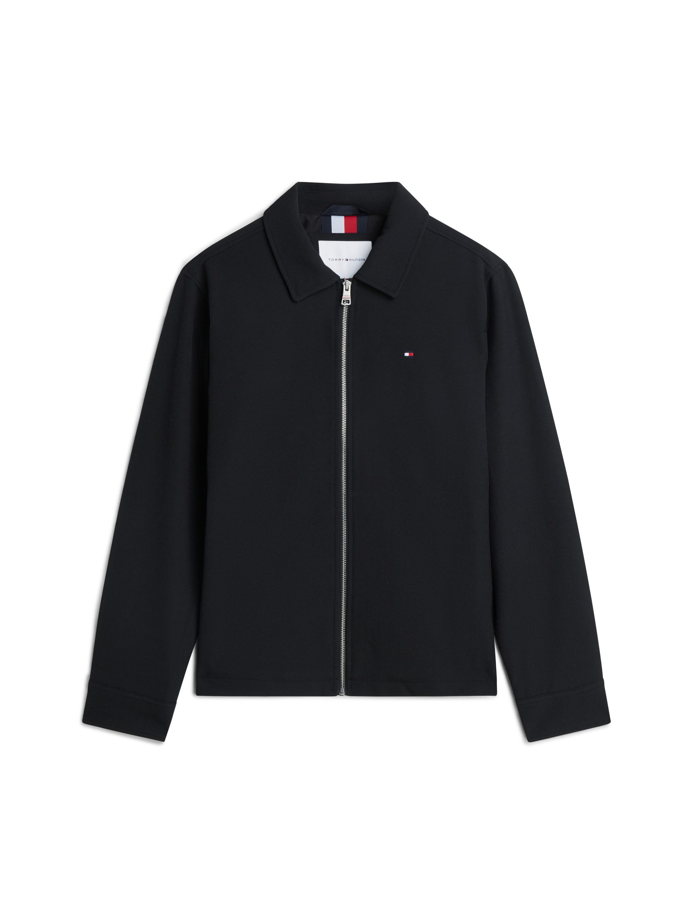 Tommy Hilfiger Kurzjacke LIGHT WEIGHT TWILL SHACKET Twill Struktur Übergangsjacke Blouson Stehkragen Jacke – Bild 5 von 5