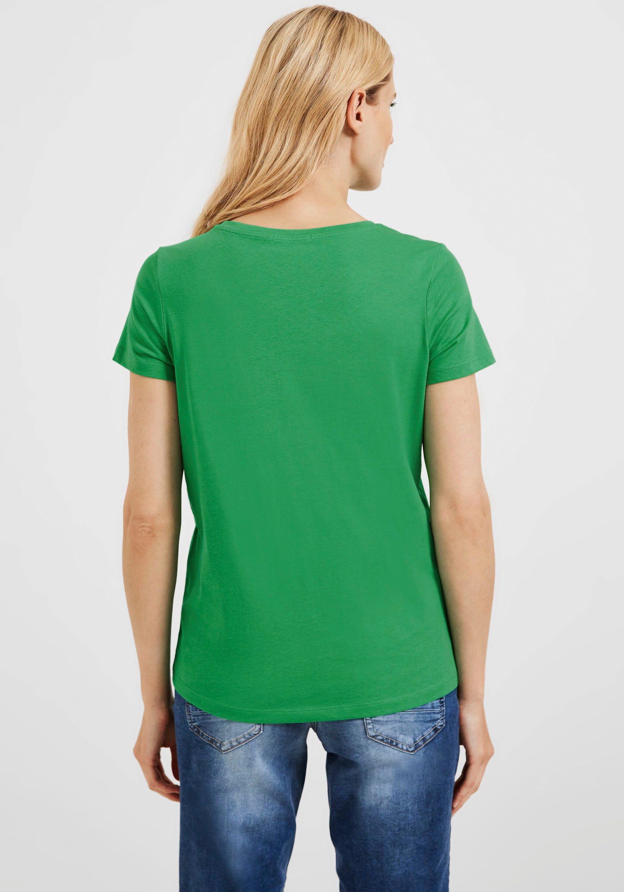 Cecil T-Shirt im hüftlangen Schnitt green fresh