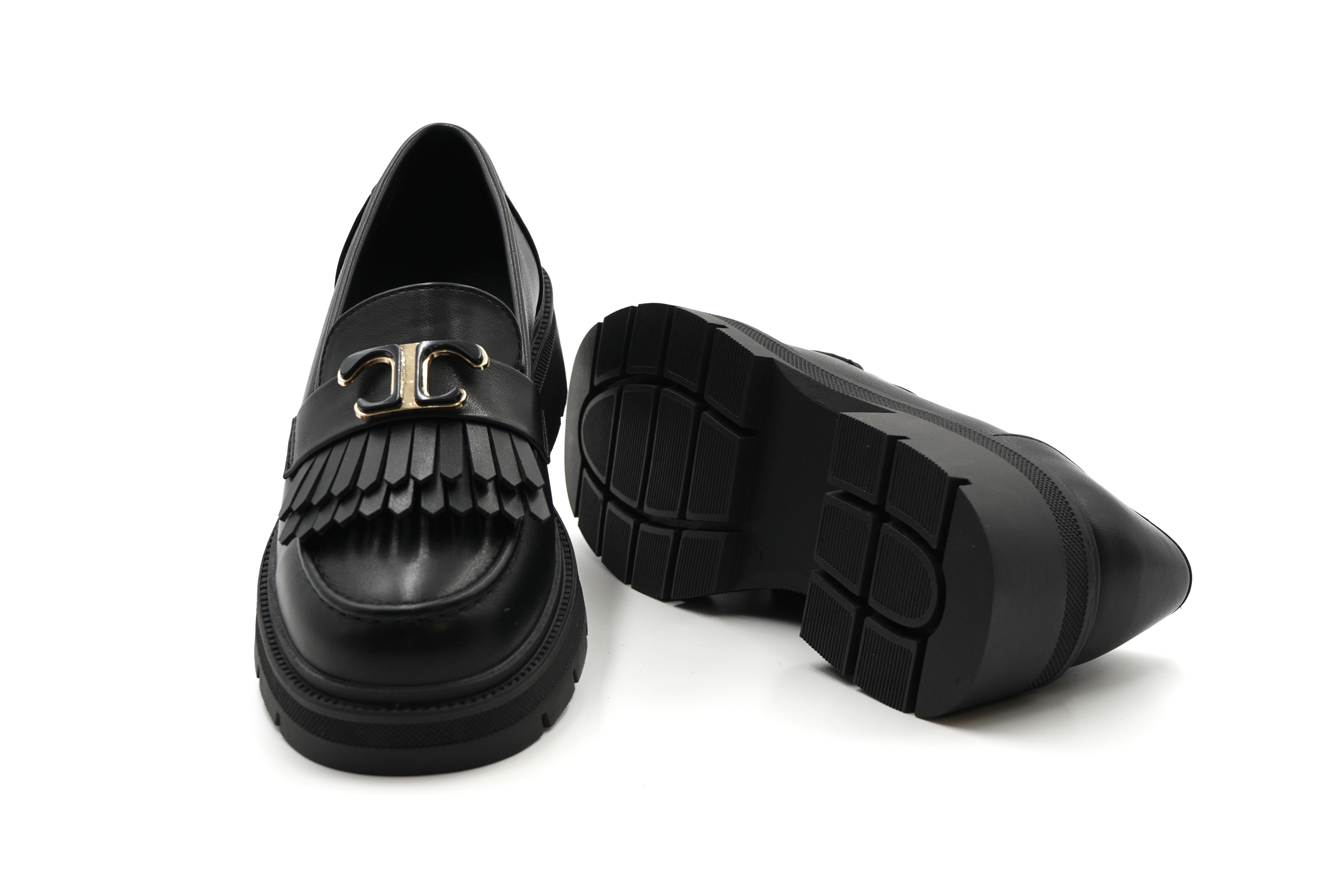 Sonderpostendiscount Damenschuhe Modell XJ-1005 Black Loafer Loafer
