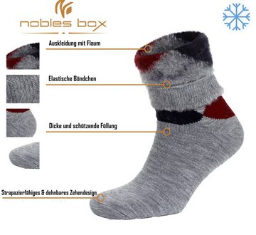 NoblesBox Thermosocken Herren Wintersocken (Beutel, 2-Paar, 41-45 EU Größe) Herren Warme Socken, Herren Arbeitssocken