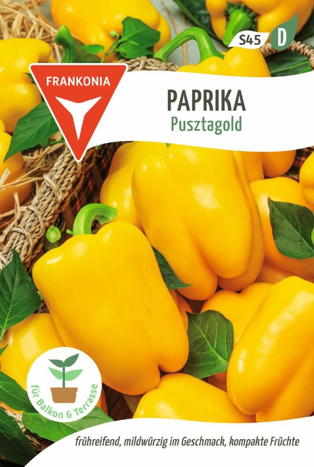 FRANKONIA Gemüsesamen Paprika, Pusztagold - Paprika-Samen Saatgut Samen, Capsicum annuum