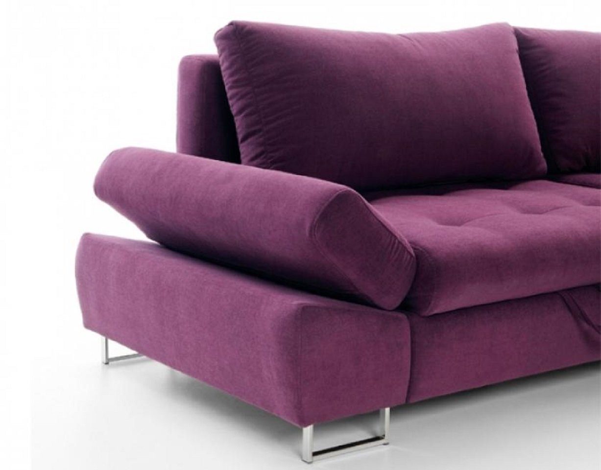 JVmoebel Ecksofa Modern Couch Eckgarnitur 2 L Lila Made Ecksofa Polstersofa Sitz, Europe Sofa Form in Teile