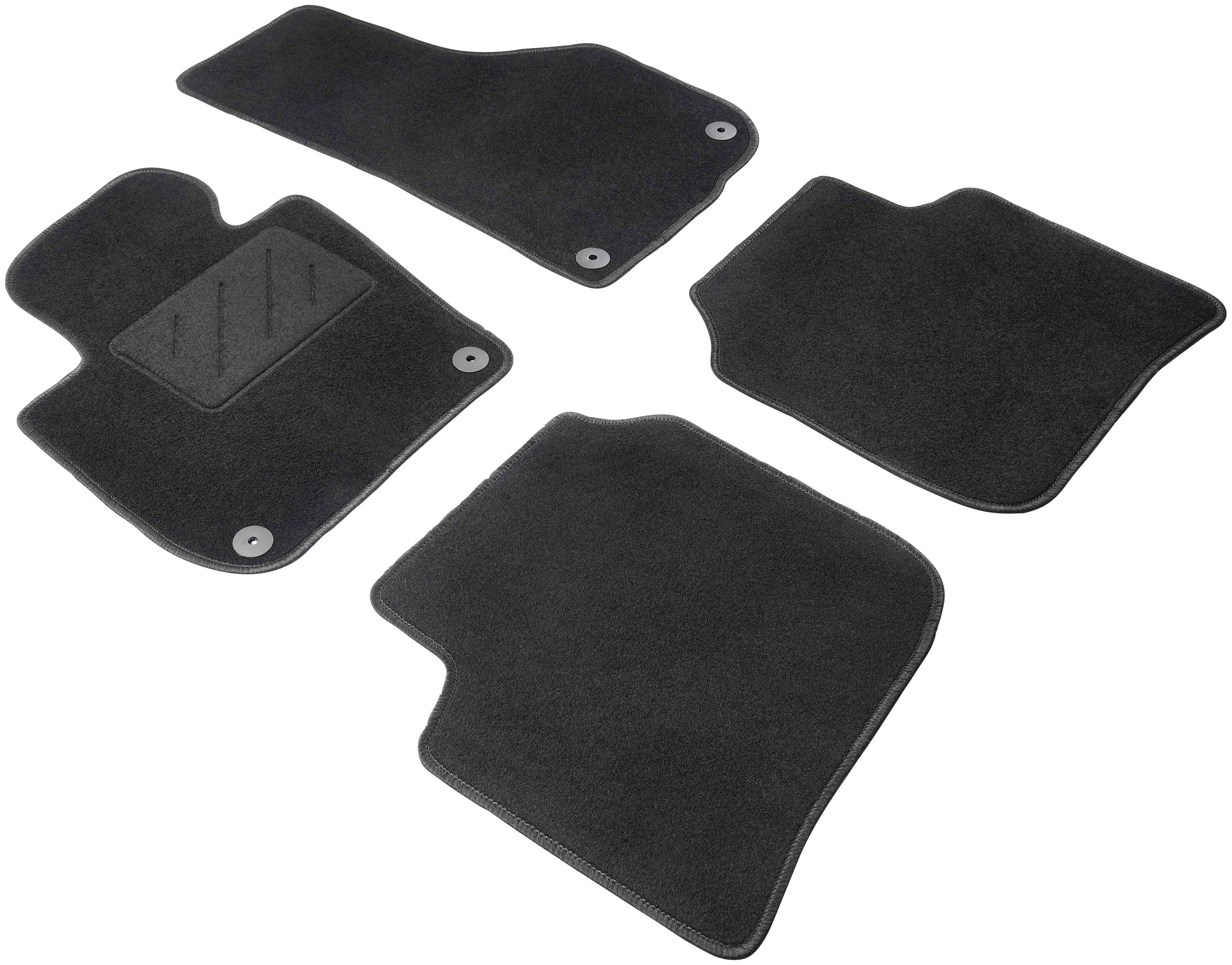 WALSER Passform-Fußmatten Standard (4 St), für Skoda Superb II 03/2008-05/ 2015, Superb II Kombi 10/2009-05/2015