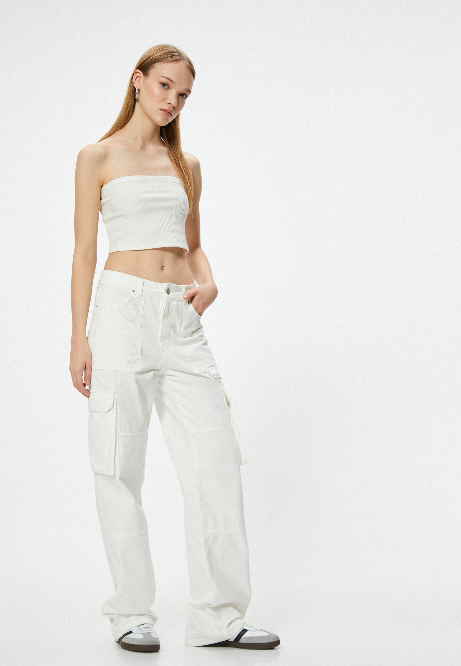 Koton Cargojeans Normale Leibhöhe Kargo Straight Cargojeans