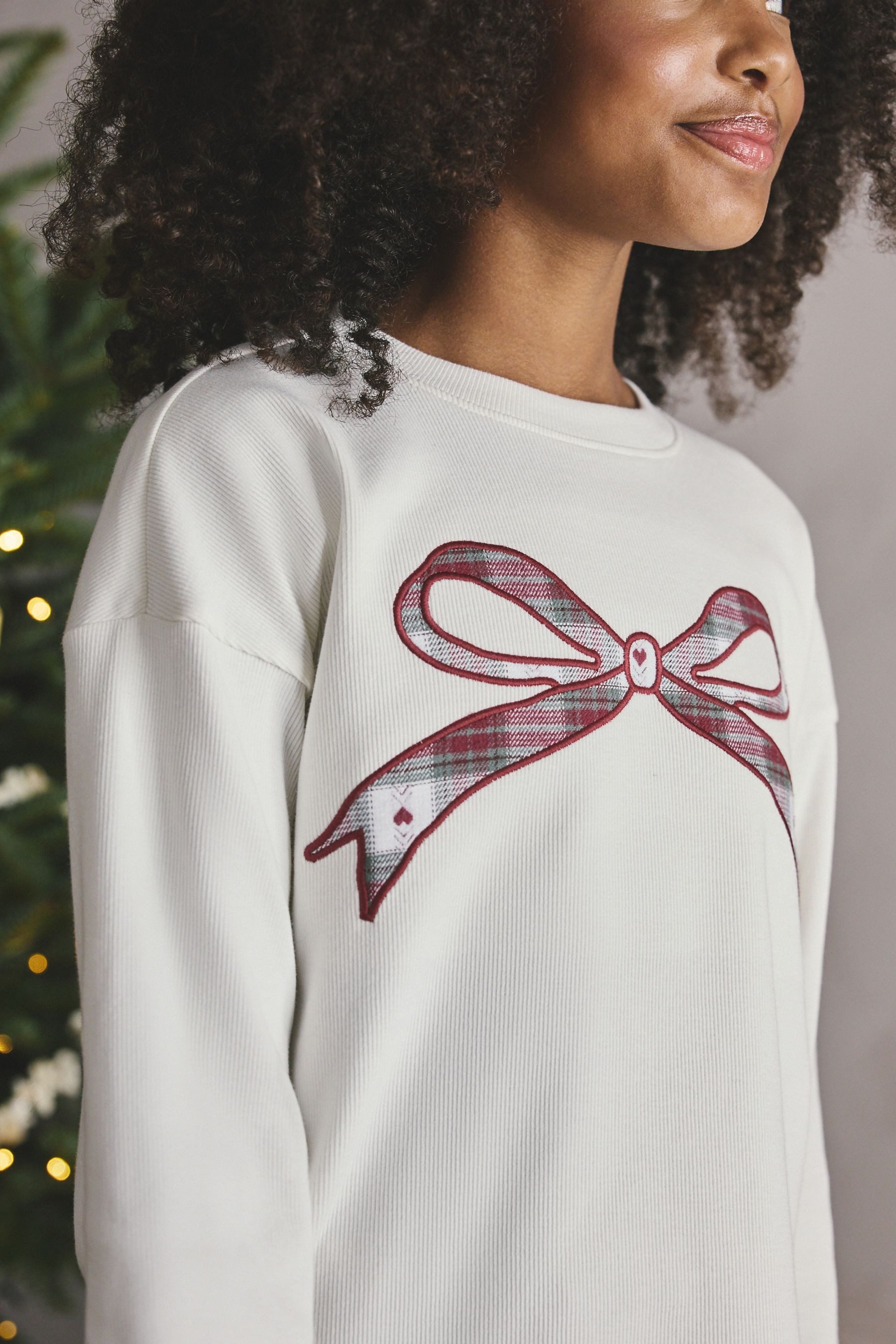 Next Pyjama Weihnachtliche Schlafanzughose aus Webstoff (2 tlg)