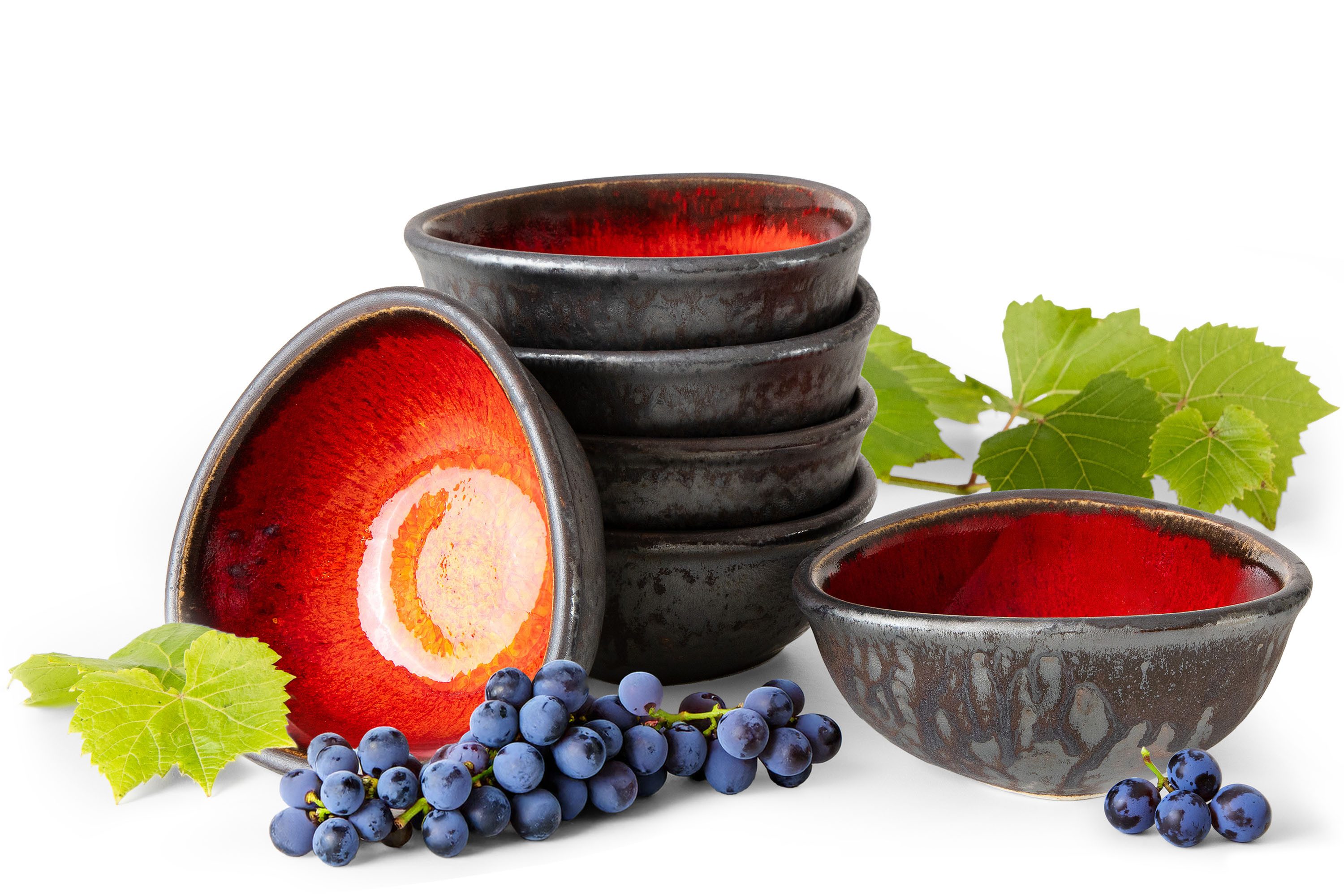 KONSIMO® Salatschüssel PRIMA Schüssel-Set, 6x Salatschüssel 250 ml, Premiumqualität aus EU, Keramik, (6-tlg), organische, luxuriöse Qualitätskeramik, hochwertige Kunstproduktion