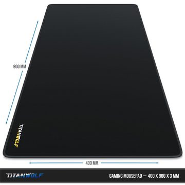 Titanwolf Gaming Mauspad, XXL Speed Gaming Mousepad / Extragroße Fläche von 900 x 400mm