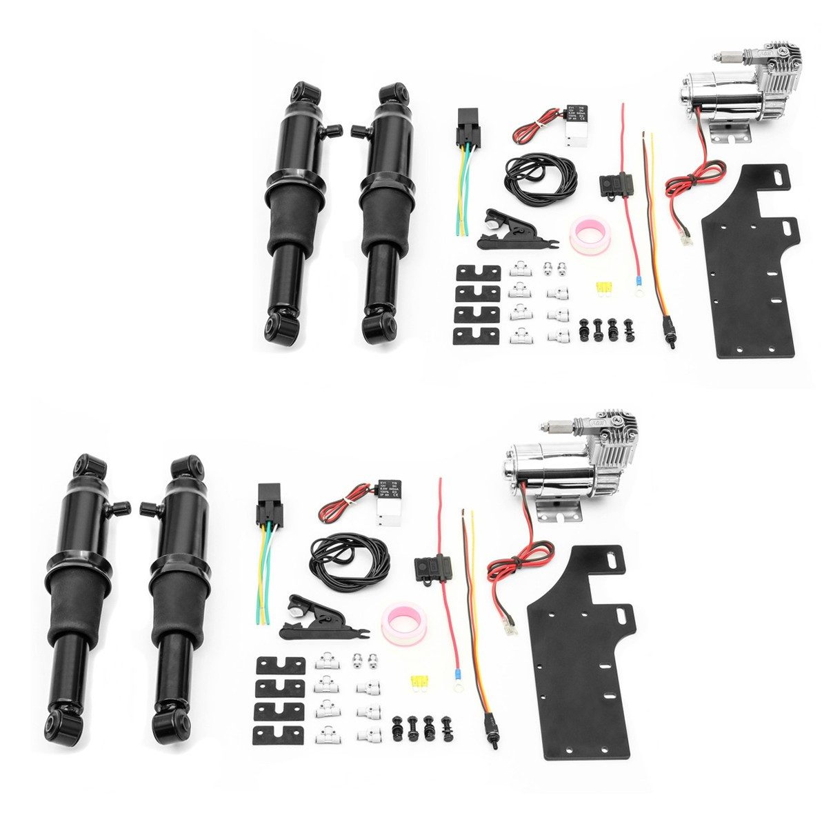 Craftride Reisetasche 2x Luftfederung Fahrwerk passend für Harley Davidson Road King 94-23 #