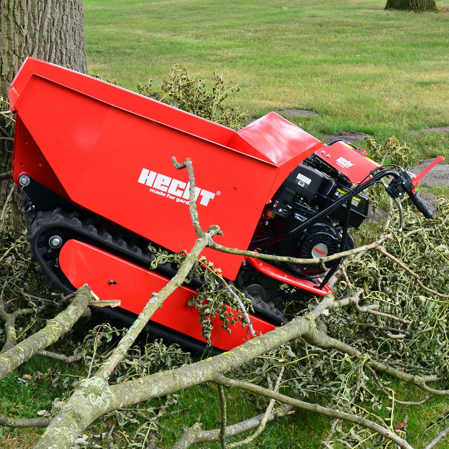 Hecht Raupendumper 2950 mit 500 kg Tragkraft, Mulde 94x67x45cm, 9 PS, 270 cm³