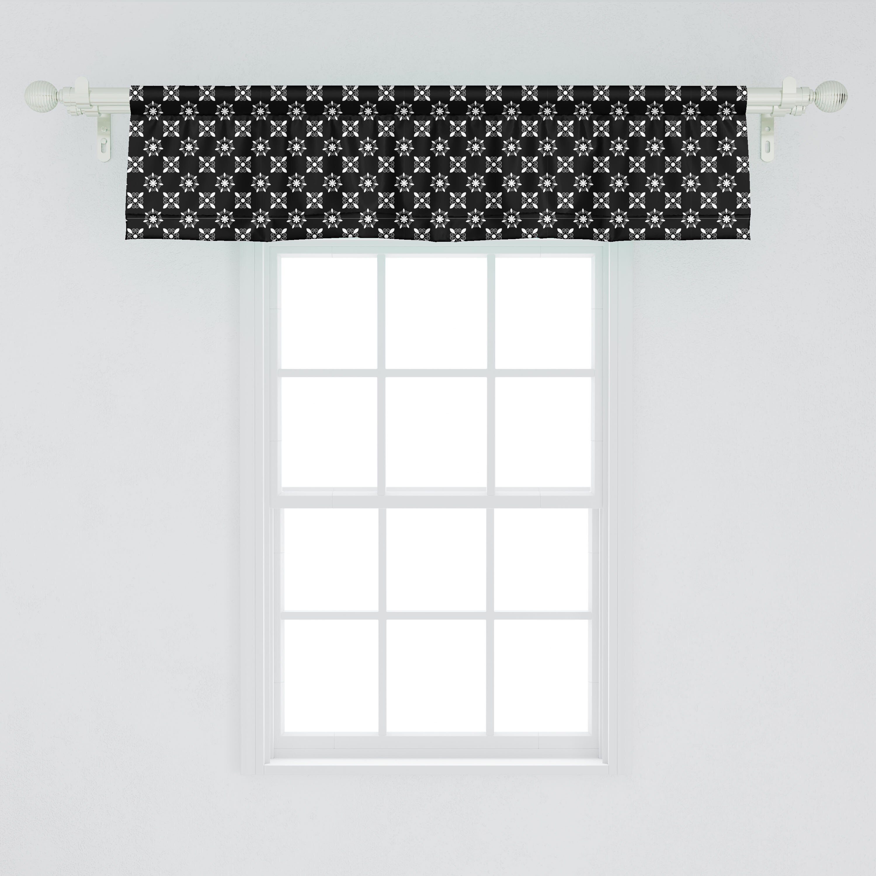 Scheibengardine Vorhang Volant Abakuhaus, Stangentasche, Küche Inspiration mit für Blumen Schlafzimmer Grafik Microfaser, Abstrakt Dekor