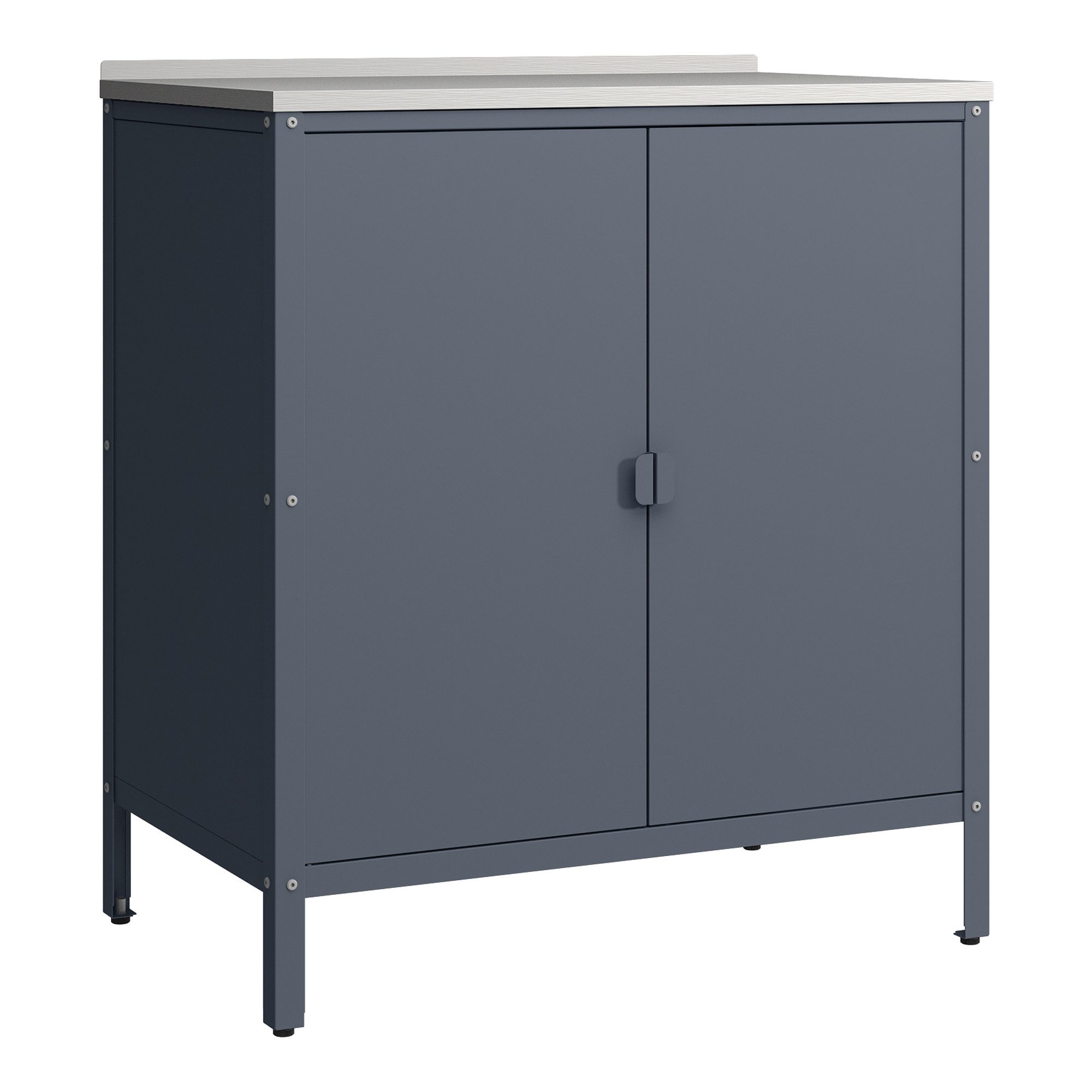 casa.pro Mehrzweckschrank Outdoor Schrank 'Bolognano' 92x80x50 cm Dunkelgra günstig online kaufen