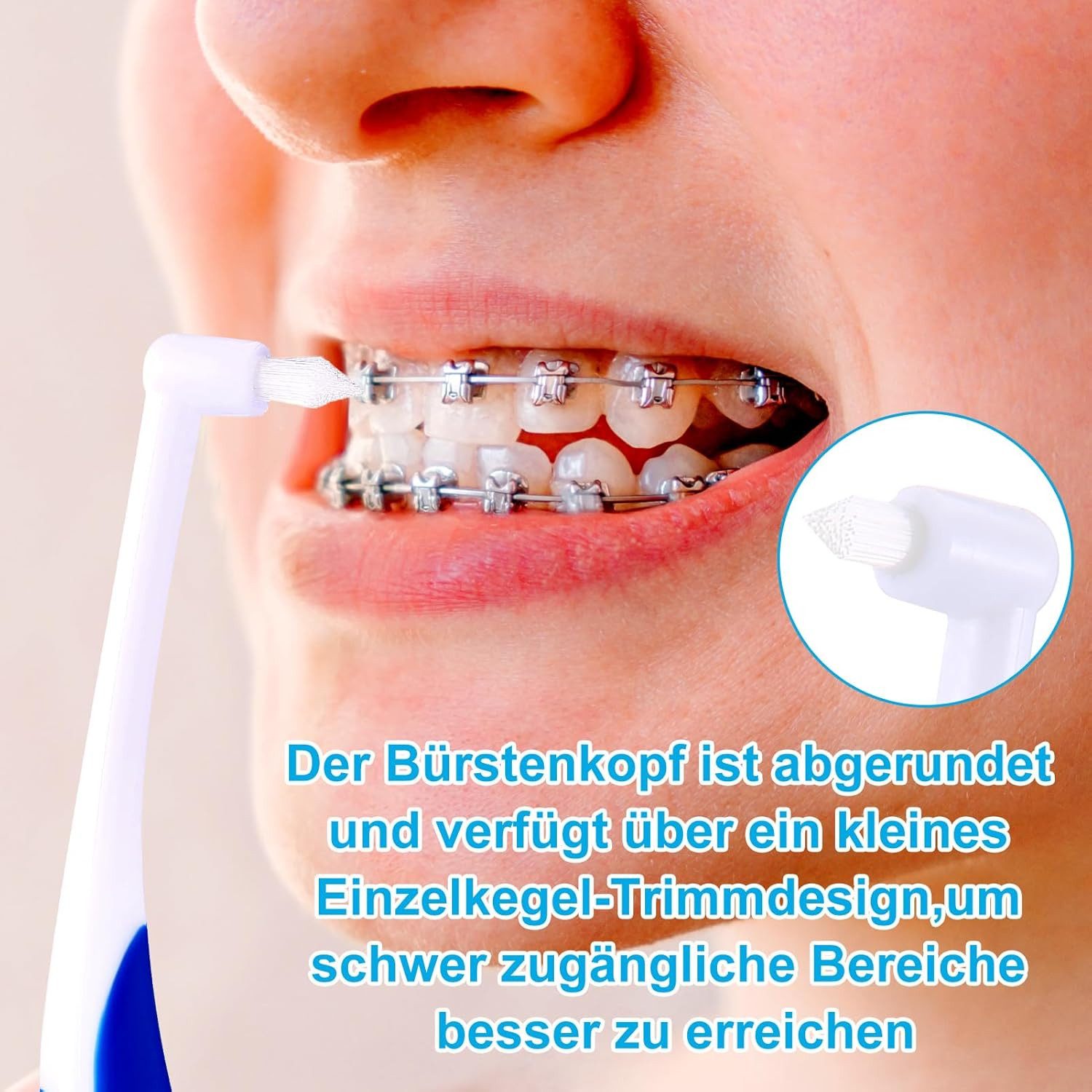 FELIXLEO Interdentalbürsten 10x Einbüschelbürste Tuft Zahnbürste Weich für Zahnspange Zwischenräum – Bild 2 von 5