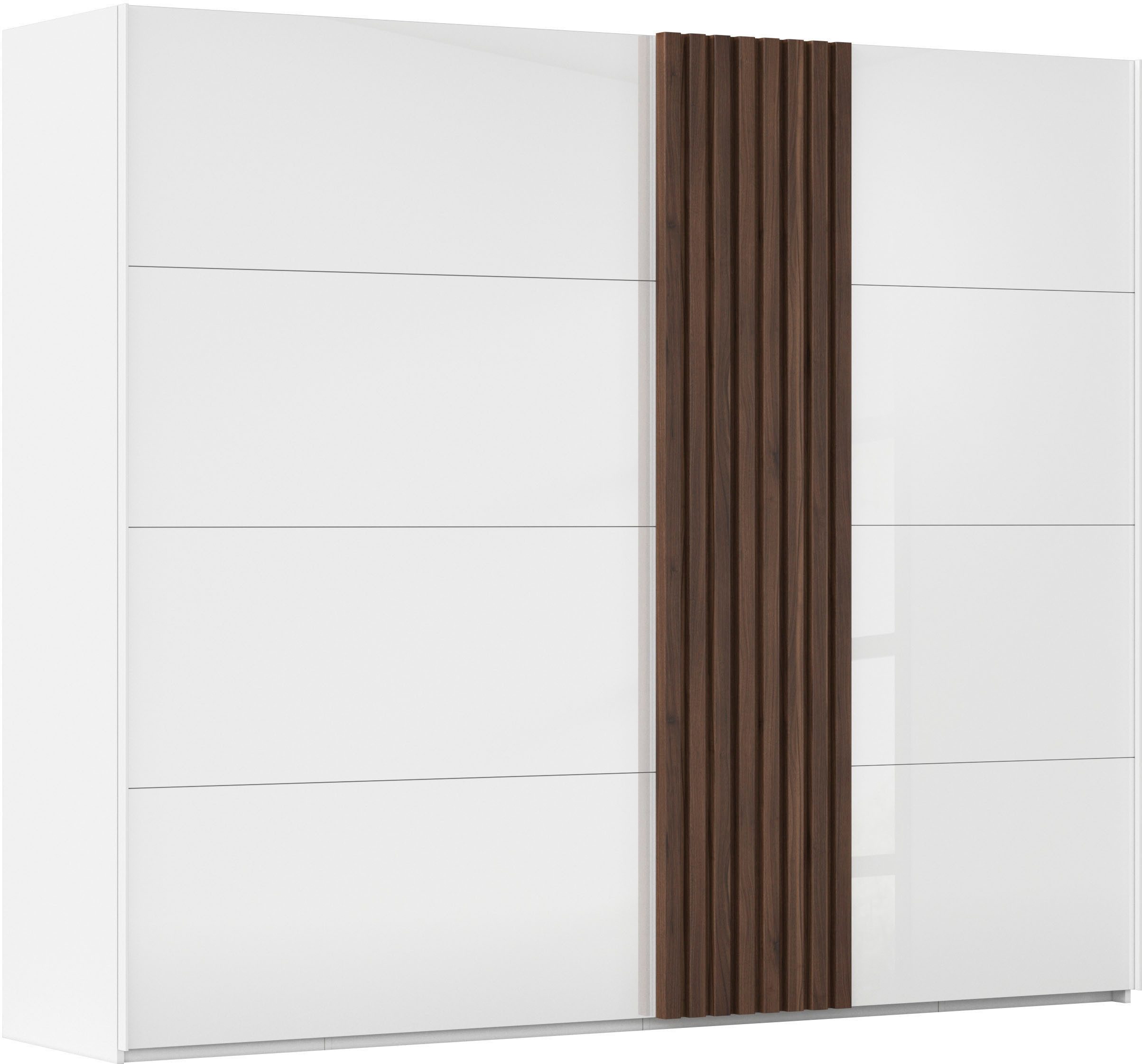 rauch Schwebetürenschrank Kleiderschrank Schrank Garderobe Wäscheschrank TEGIO mit hochwertigen Holzdekoraufleistung und Glasfront MADE IN …