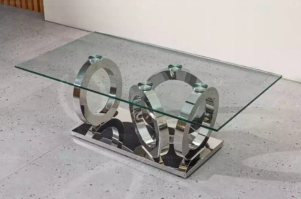 Xlmoebel Couchtisch Rechteckiger Sofatisch aus Metall in eleganter Ausführung (1-St., 1x Couchtisch), Hergestellt in Europa