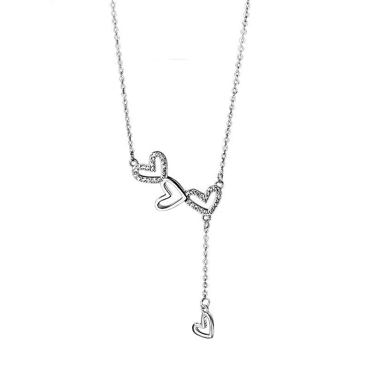 KARMA Kette mit Anhänger Herzen Silber günstig online kaufen