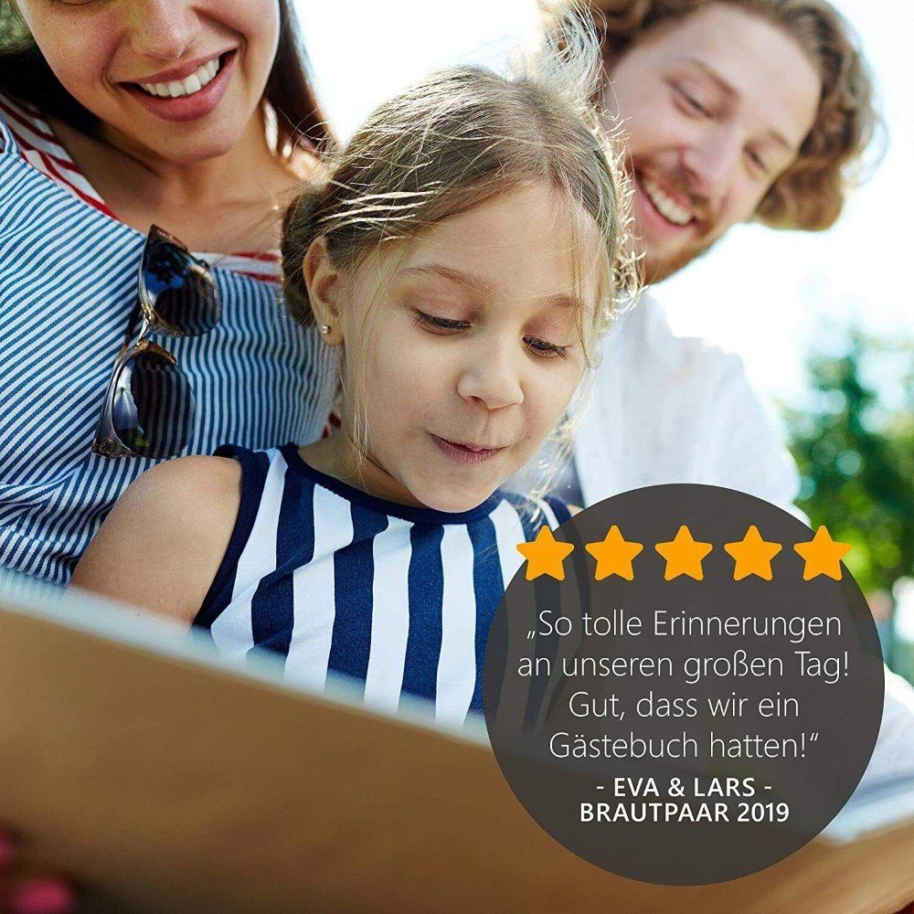 bigdaygraphix Notizbuch Gästebuch Hochzeit A4 quer Boho Rosen Flowers, Kreative Gestaltungsmöglichkeiten für unvergessliche Erinnerungen.