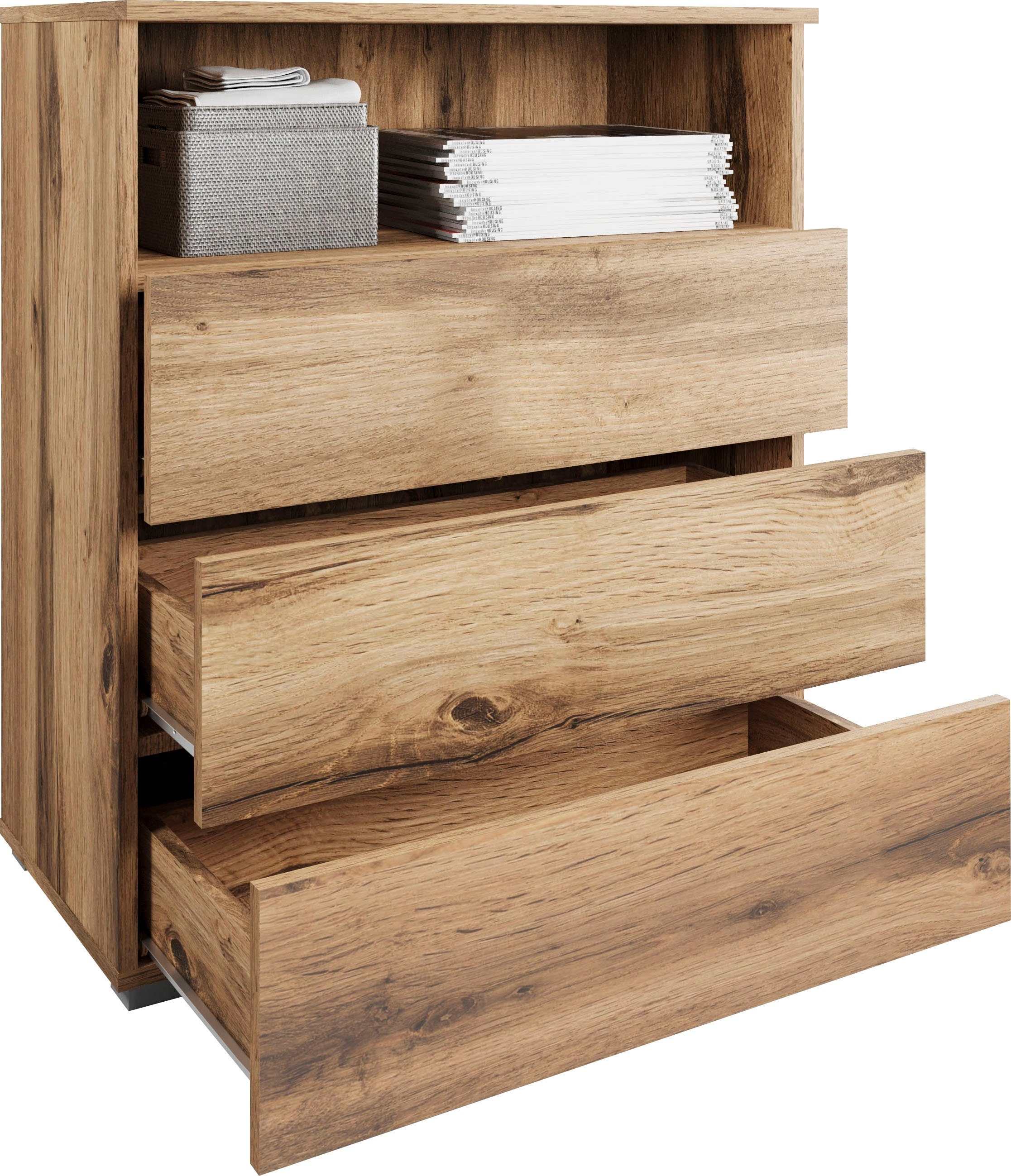 OTTO home Kommode Paris, mit 3 Schubkästen (Breite 70 cm)